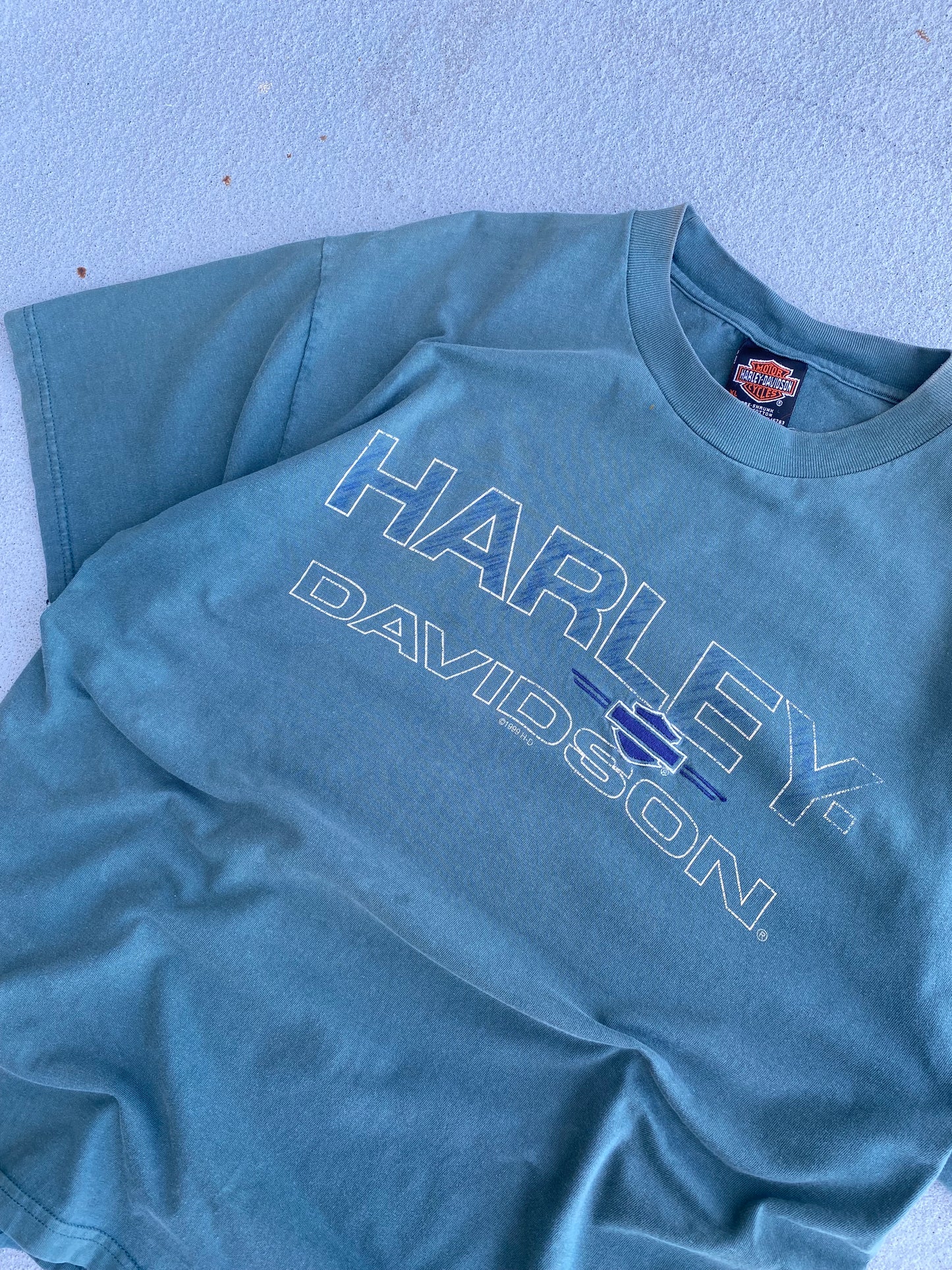 Vintage Harley Davidson green shirt Size XL