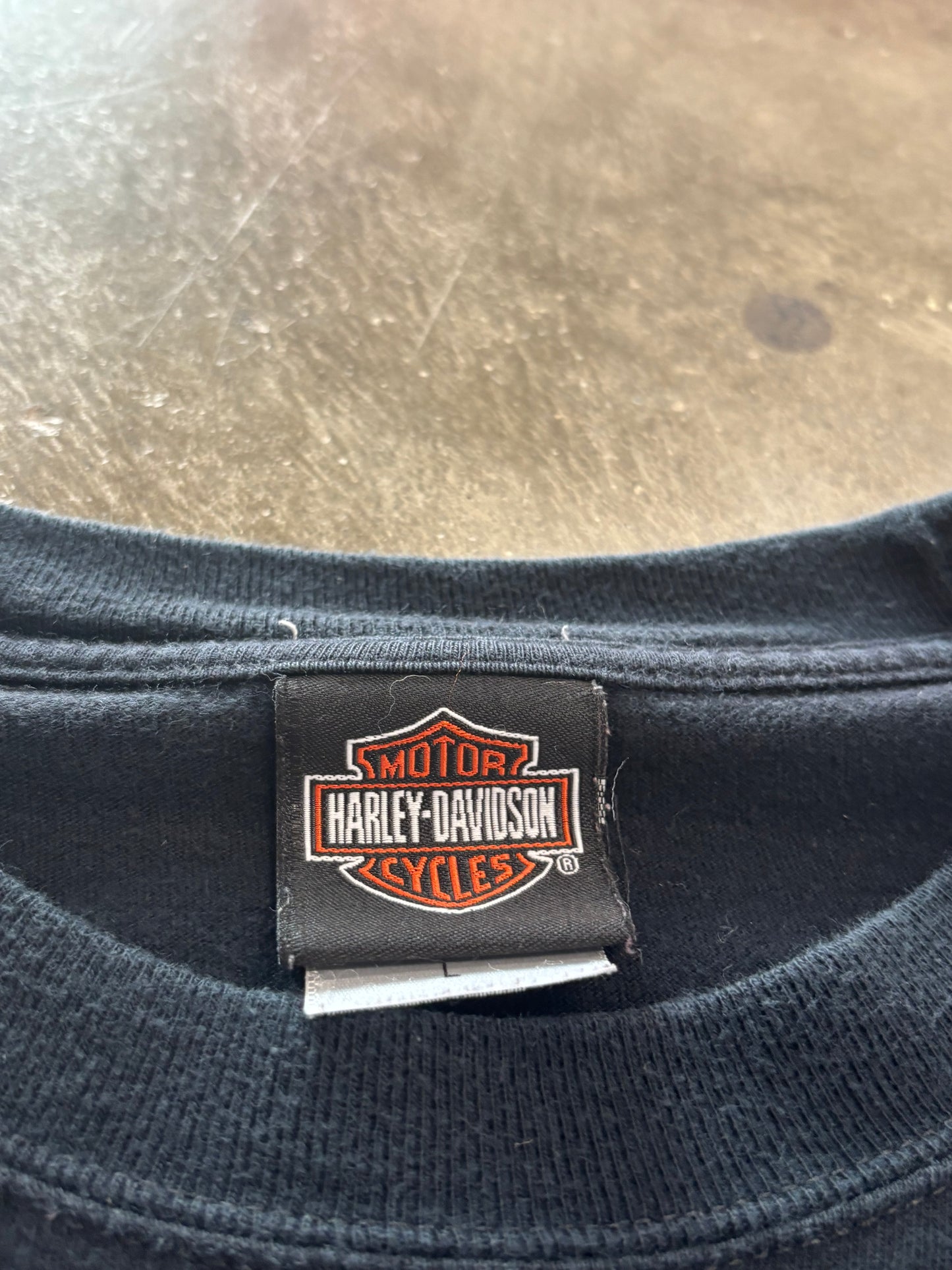 Vintage Harley Davidson chrome long sleeve size large