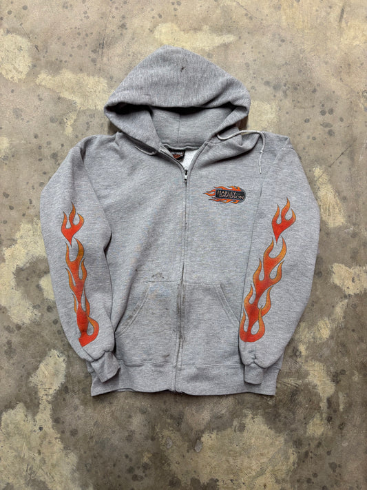Vintage Harley Davidson Grey zip up hoodie size large