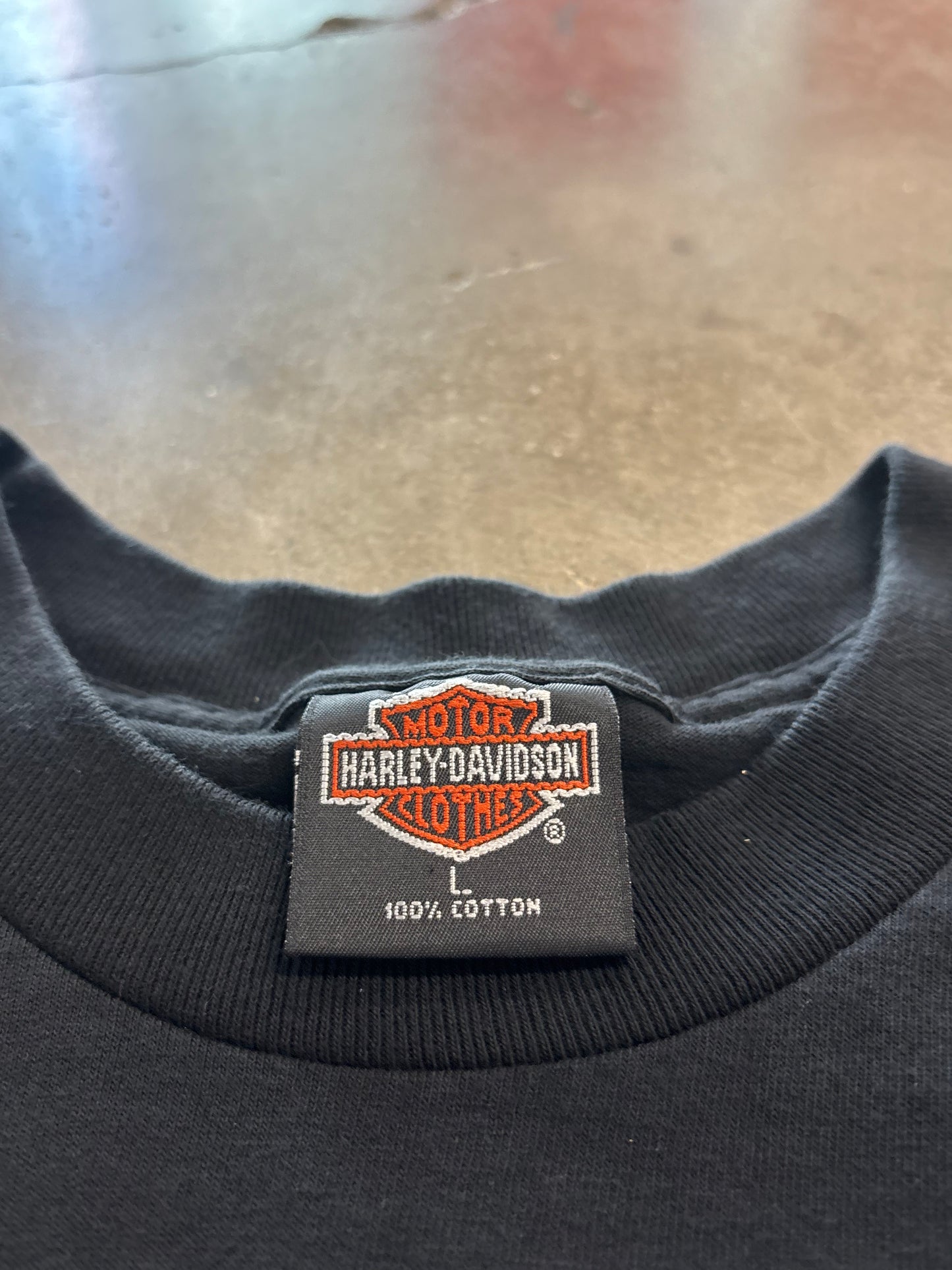 Vintage Harley Davidson flaming motorcyle shirt size large