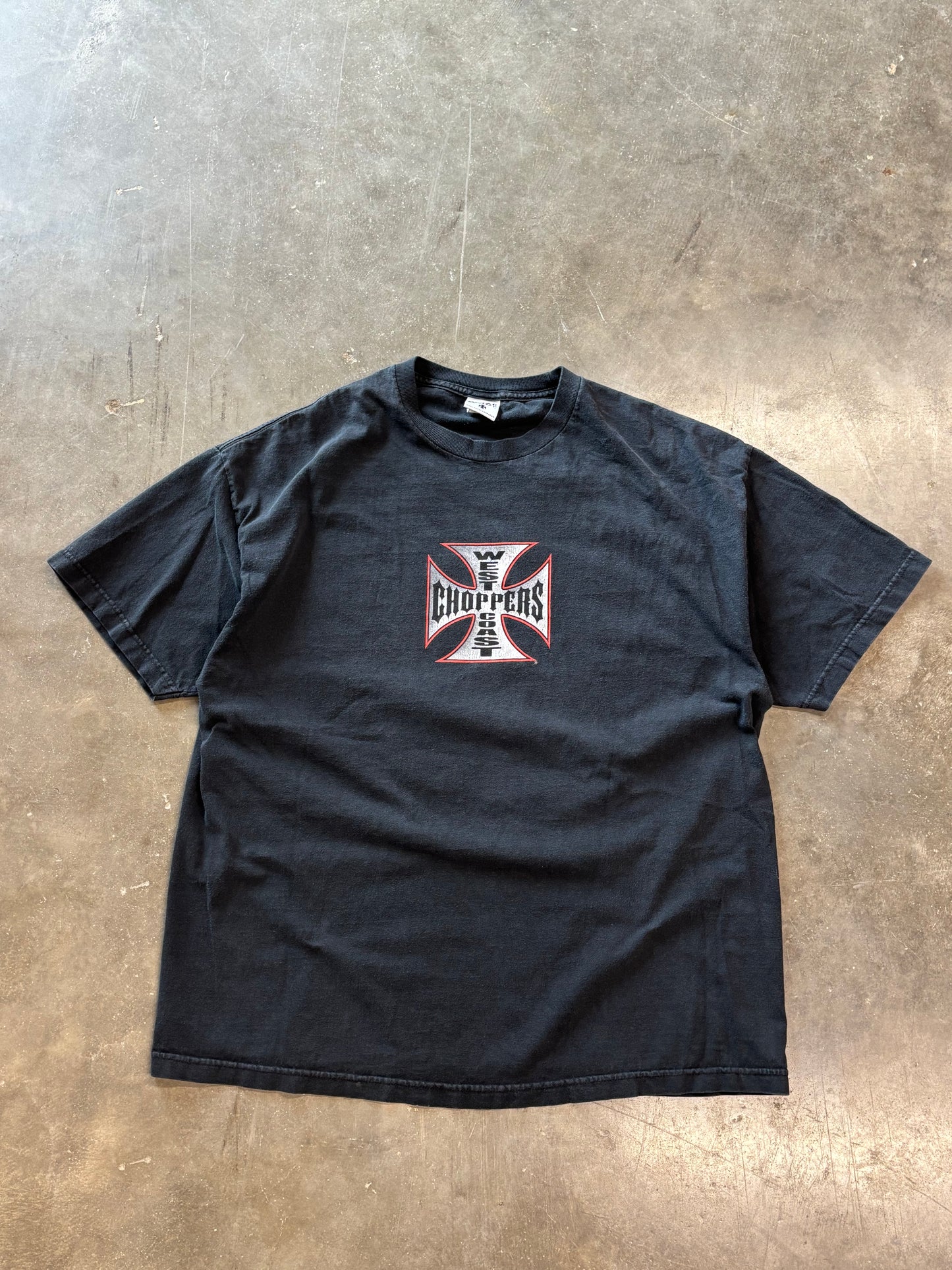 Vintage West Coast choppers iron cross shirt size 2XL