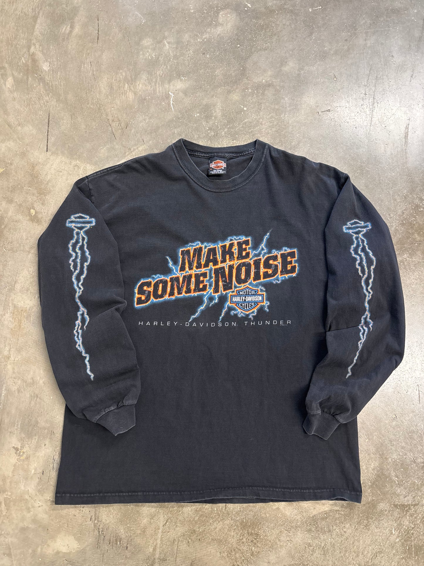 Vintage Harley Davidson Make some noise lighting shirt size xl