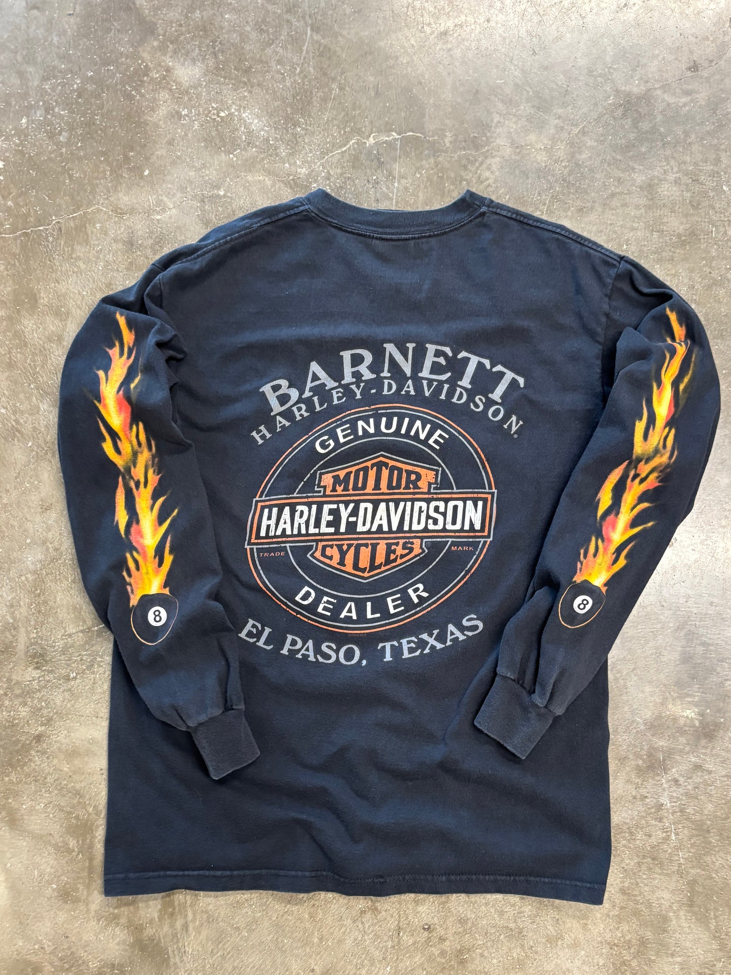 Vintage Harley Davidson Pool ball long sleeve size medium