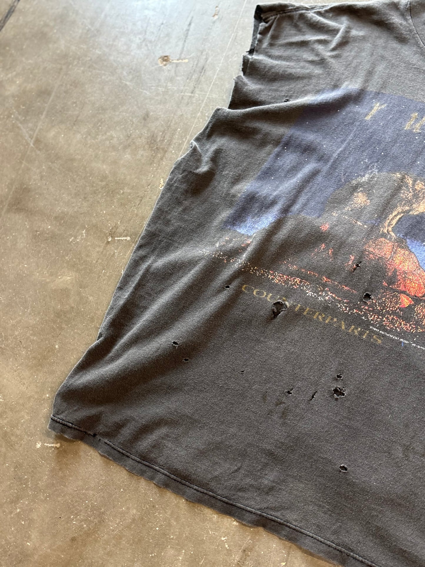 Vintage Rush thrashed chopped shirt size xl
