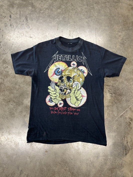 Vintage Metallica 80’s shortest straw shirt Size medium