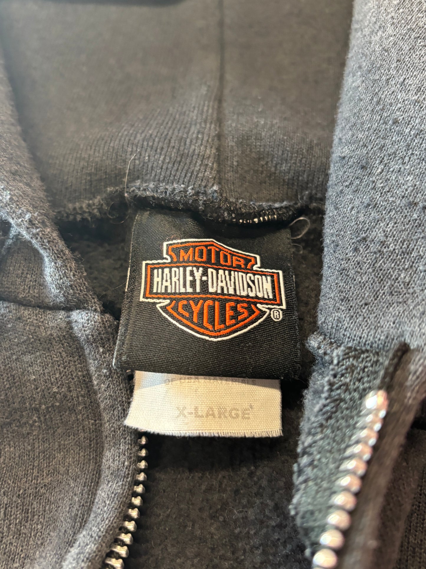 Vintage Harley Davidson Purple flame zip up hoodie size xl