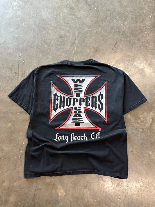 Vintage West Coast choppers iron cross shirt size 2XL