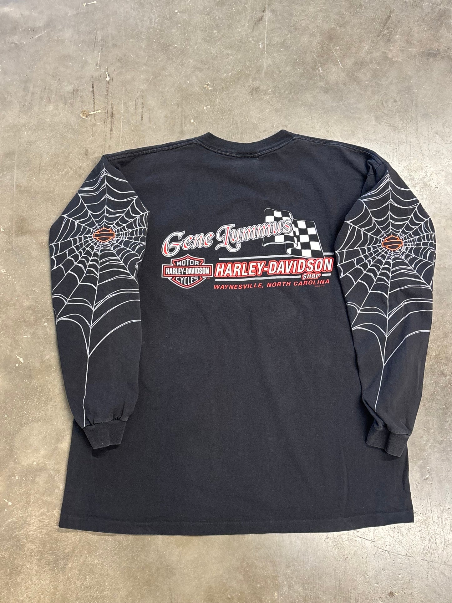 Vintage Harley Davidson Spiderweb long sleeve size xl
