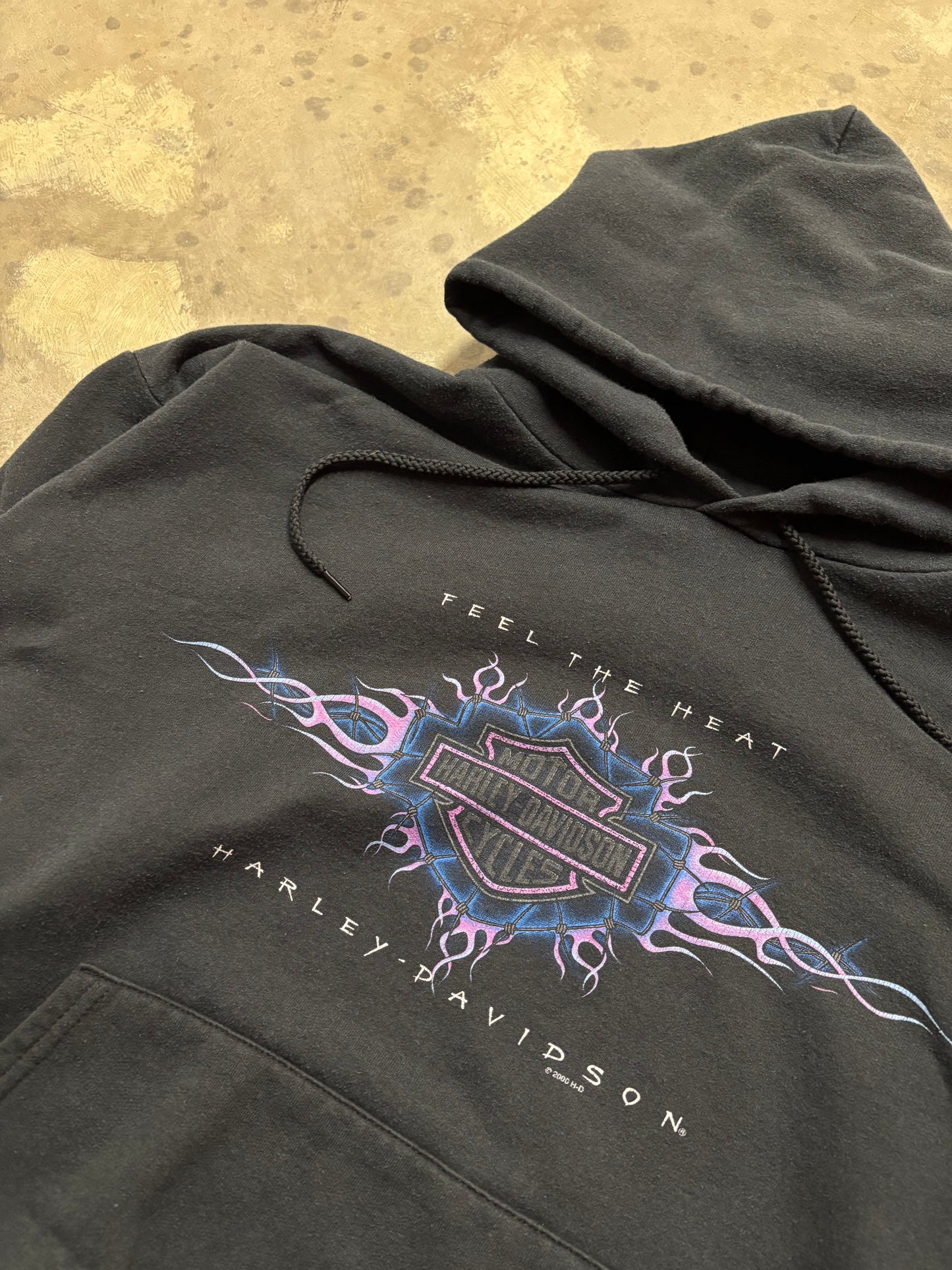 Vintage Harley Davidson Feel the Heat hoodie size large