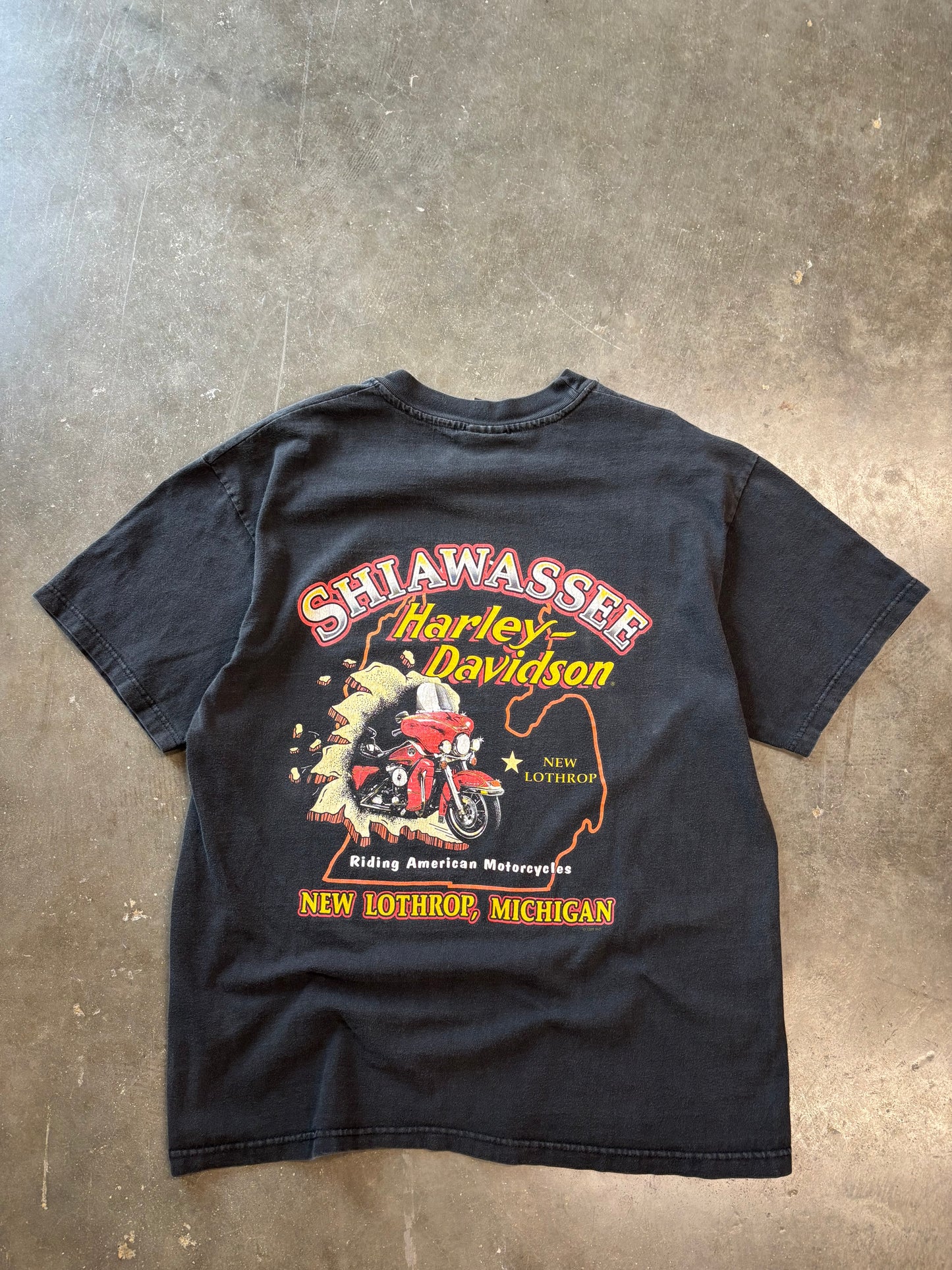 Vintage Harley Davidson Flame ball shirt size large