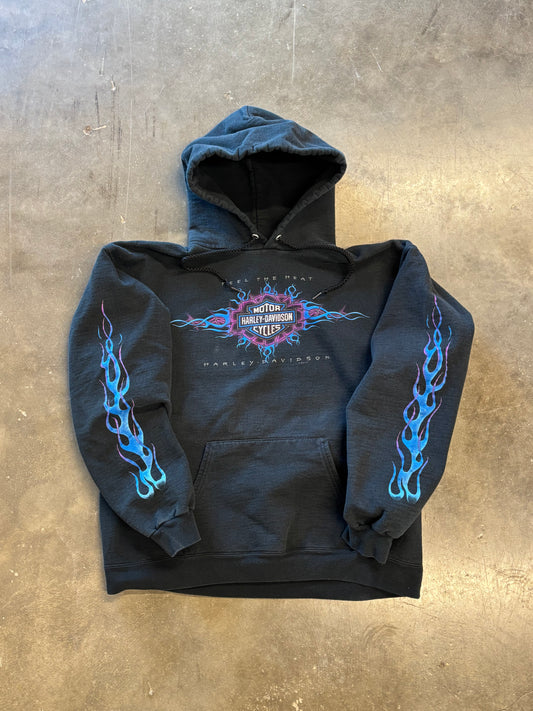 Vintage Harley Davidson feel the heat hoodie size large