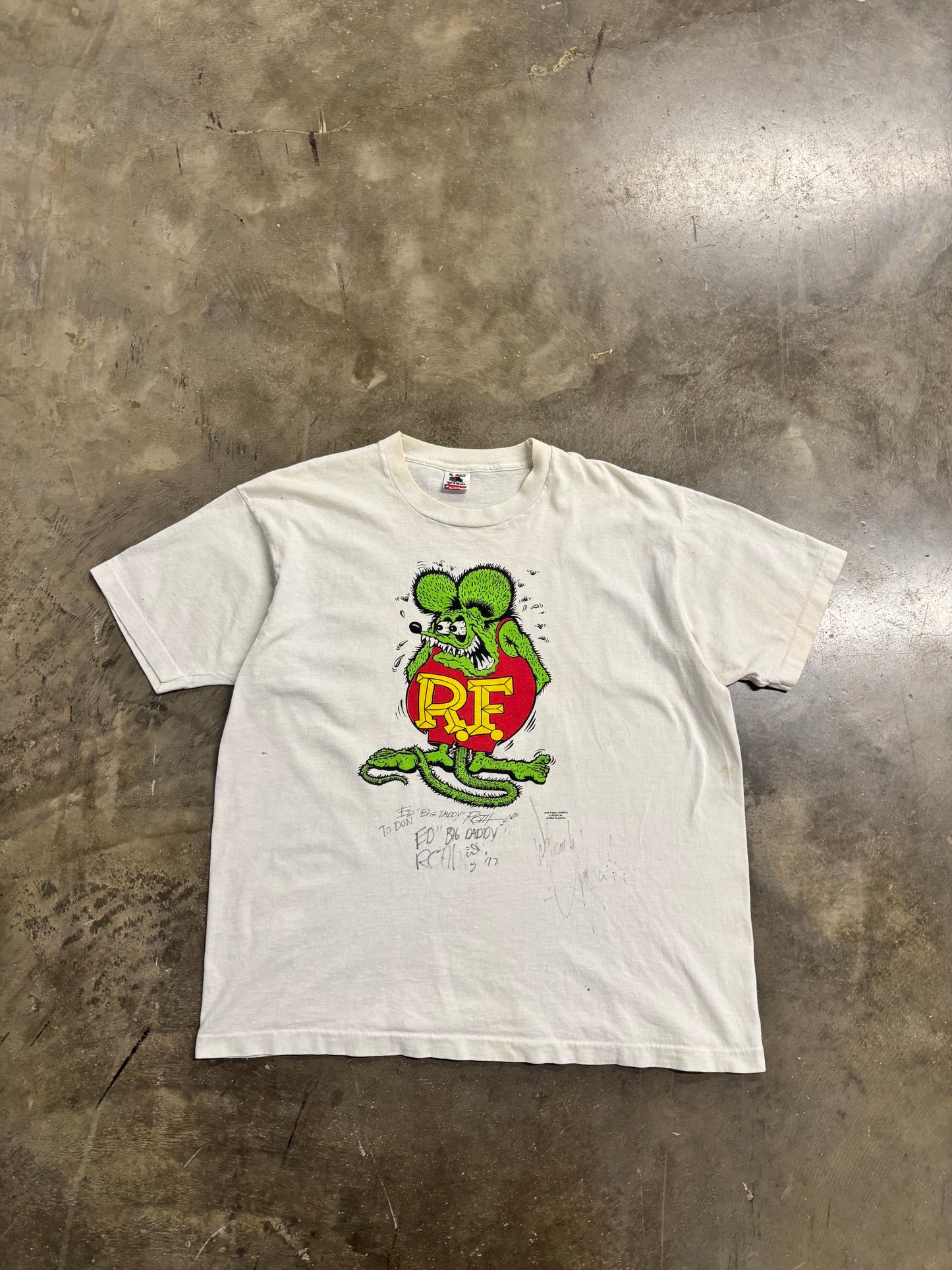 Vintage Rat Fink signed by Ed Roth shirt size extra large
