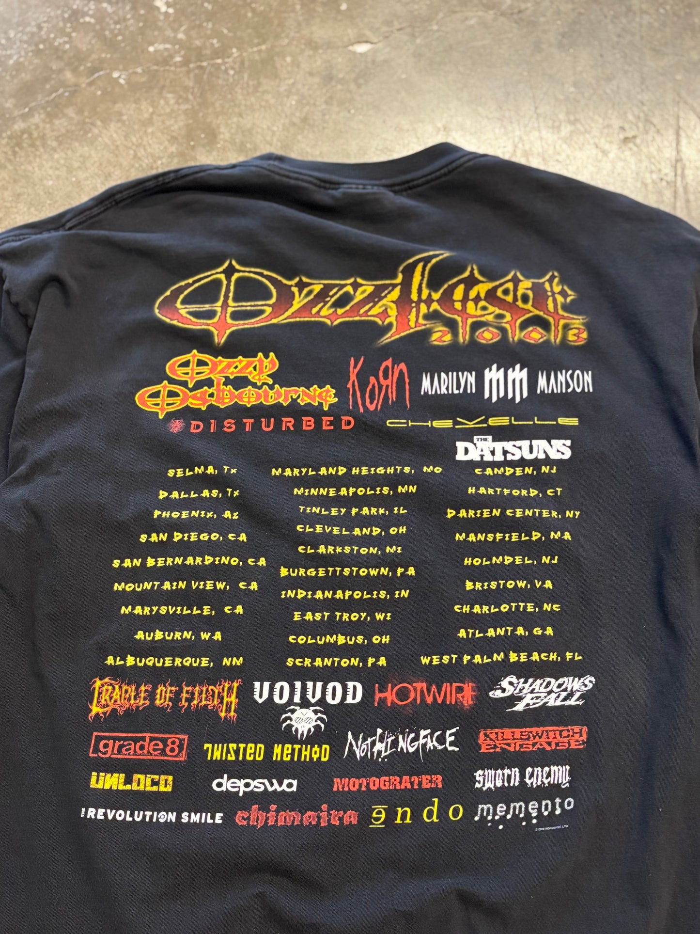 Vintage Ozzfest 2003 Ozzy shirt size XL