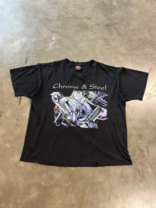 Vintage Harley Davidson Chrome and Steel shirt size xl