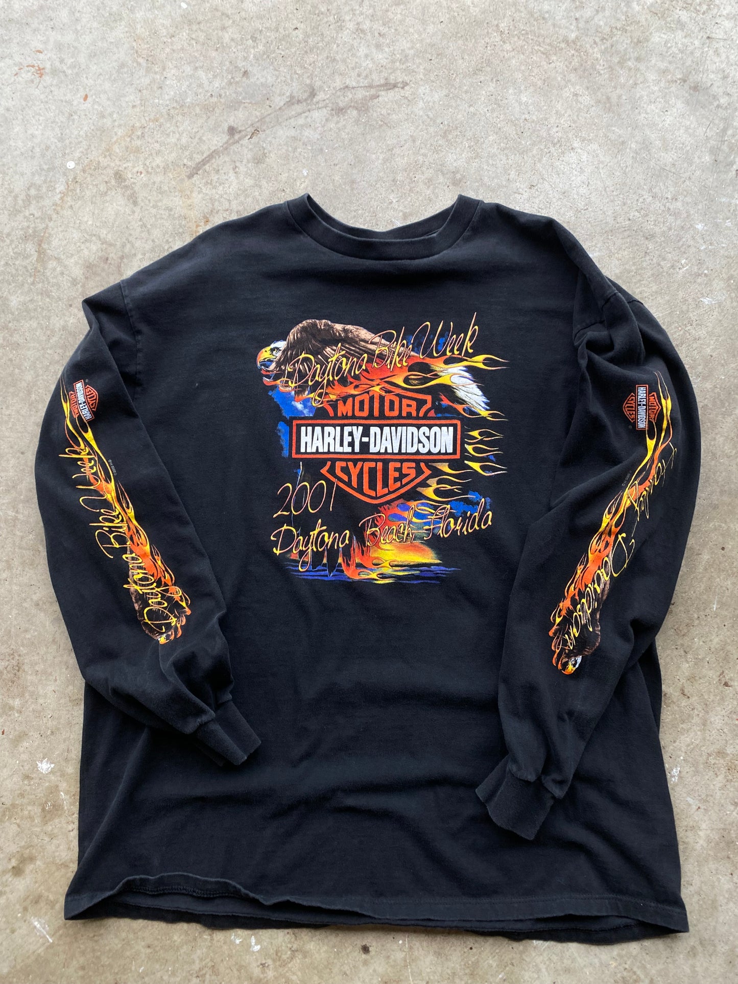 Vintage Harley Davidson Bike week long sleeve size 2XL shirt