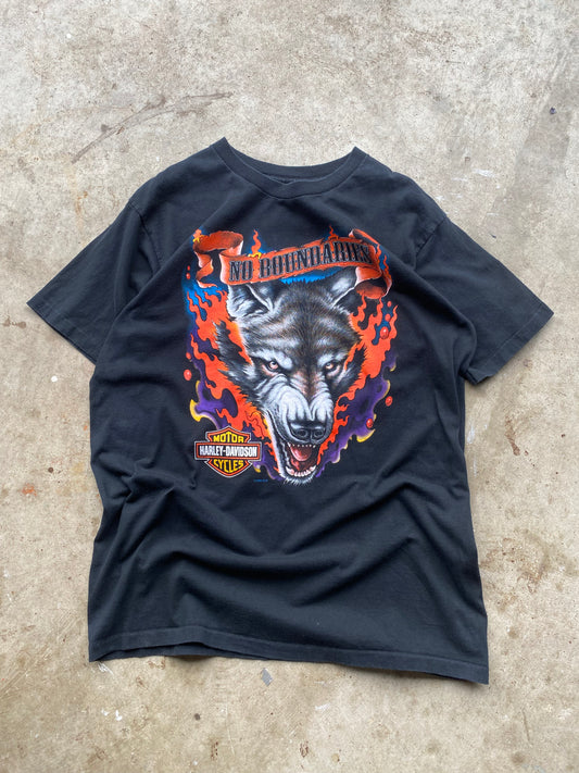 Vintage Harley Davidson No Boundaries shirt FITS 2XL tagged XL