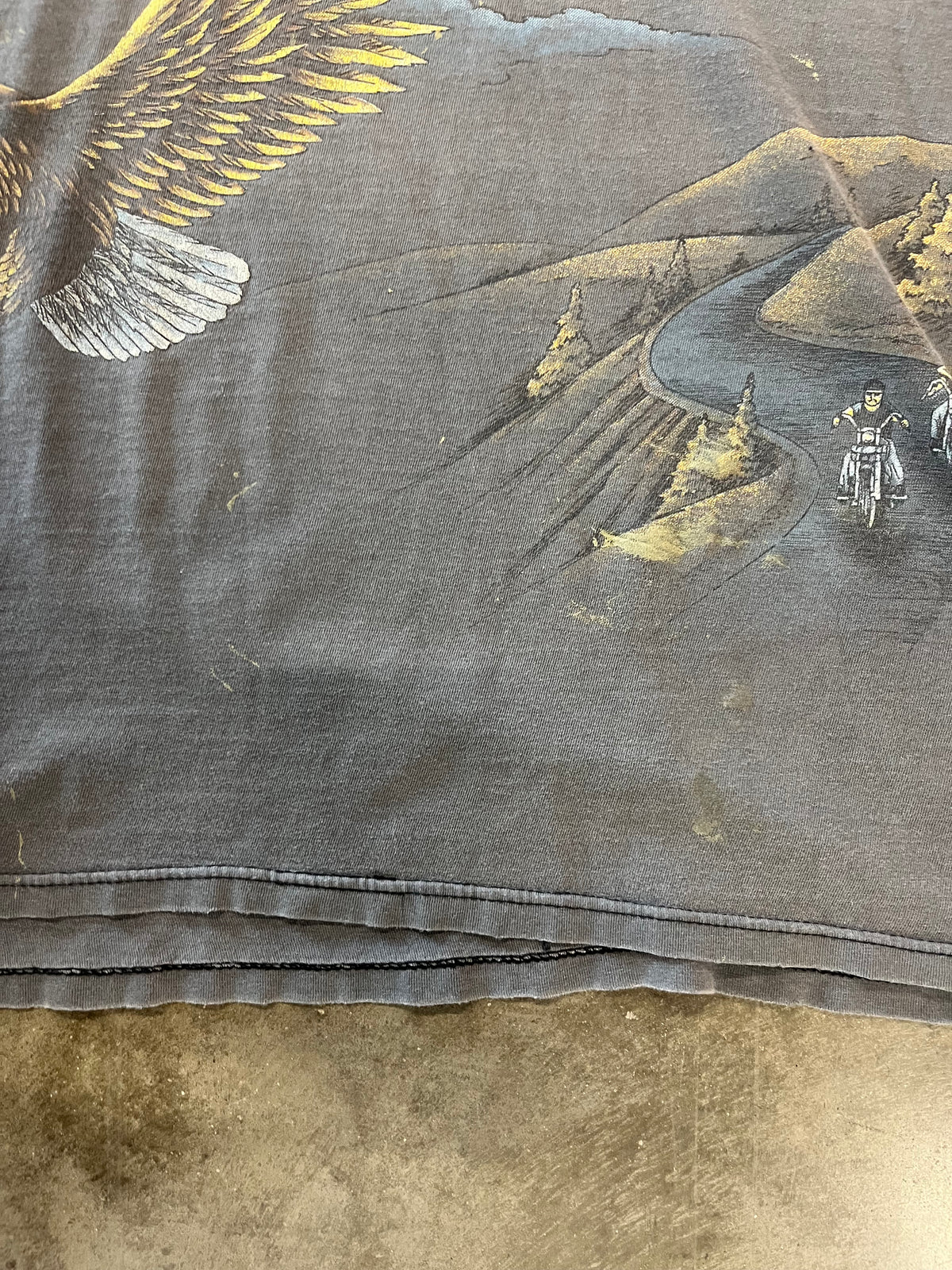 Vintage Harley Davidson thrashed Eagle AOP size xxxl