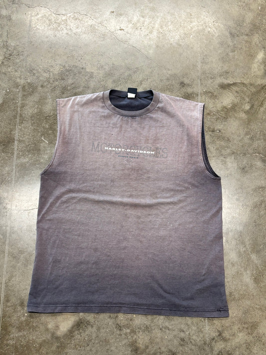 Vintage Harley Davidson smoked out tank top size xl