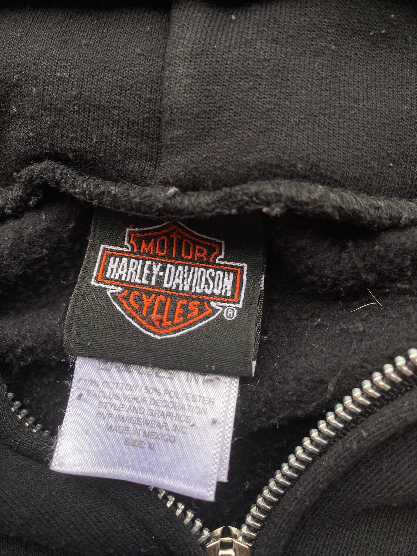 Harley Davidson flaming shield hoodie size extra large