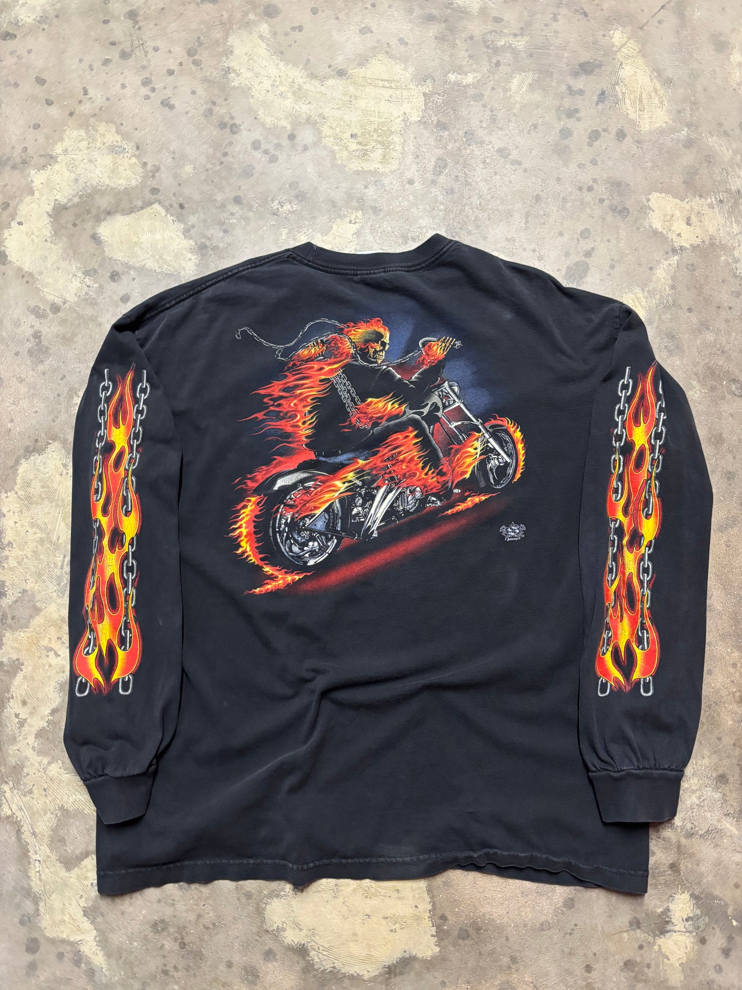 Vintage Midnite Rider biker long sleeve size xxl shirt