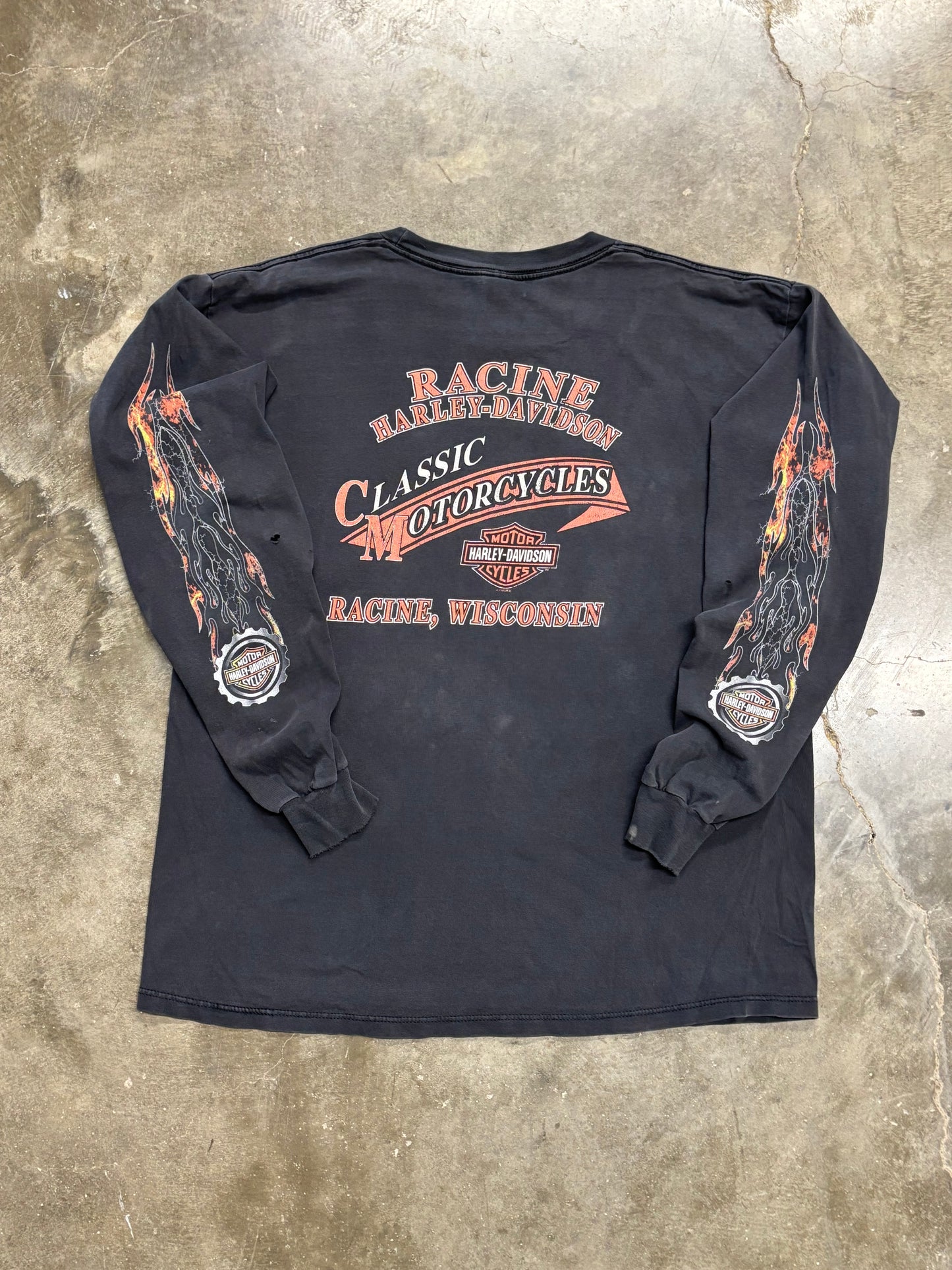 Vintage Harley Davidson batwing long sleeve size xl