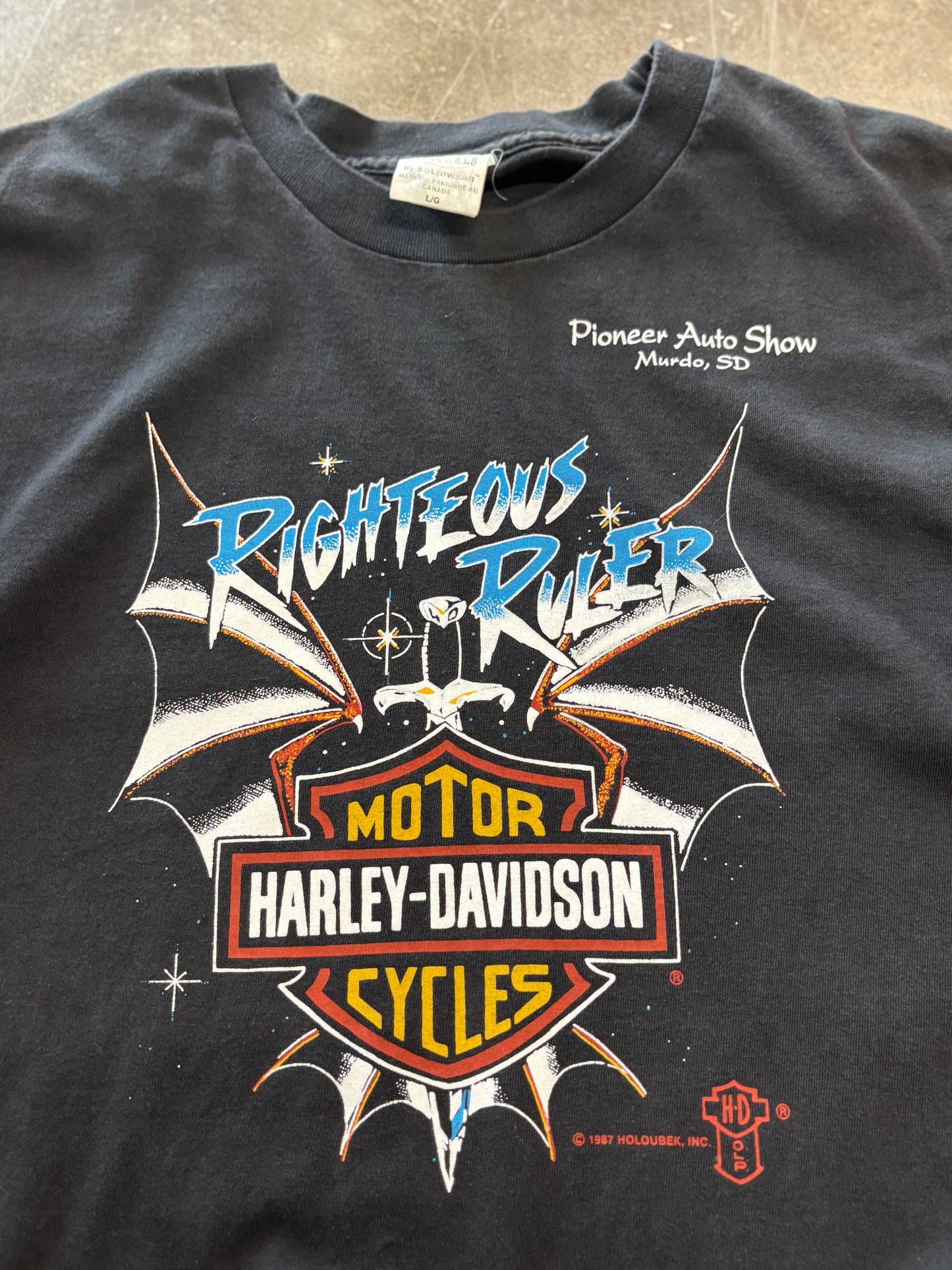 Vintage Harley Davidson Righteous ruler shirt size large