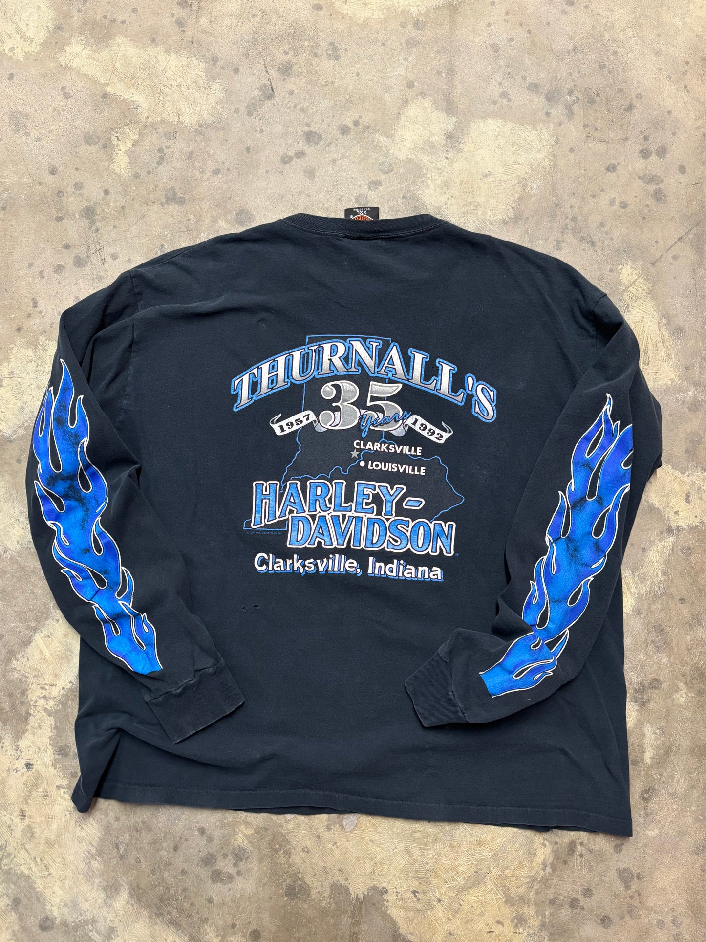 Vintage Harley Davidson Blue shield shirt size xxl