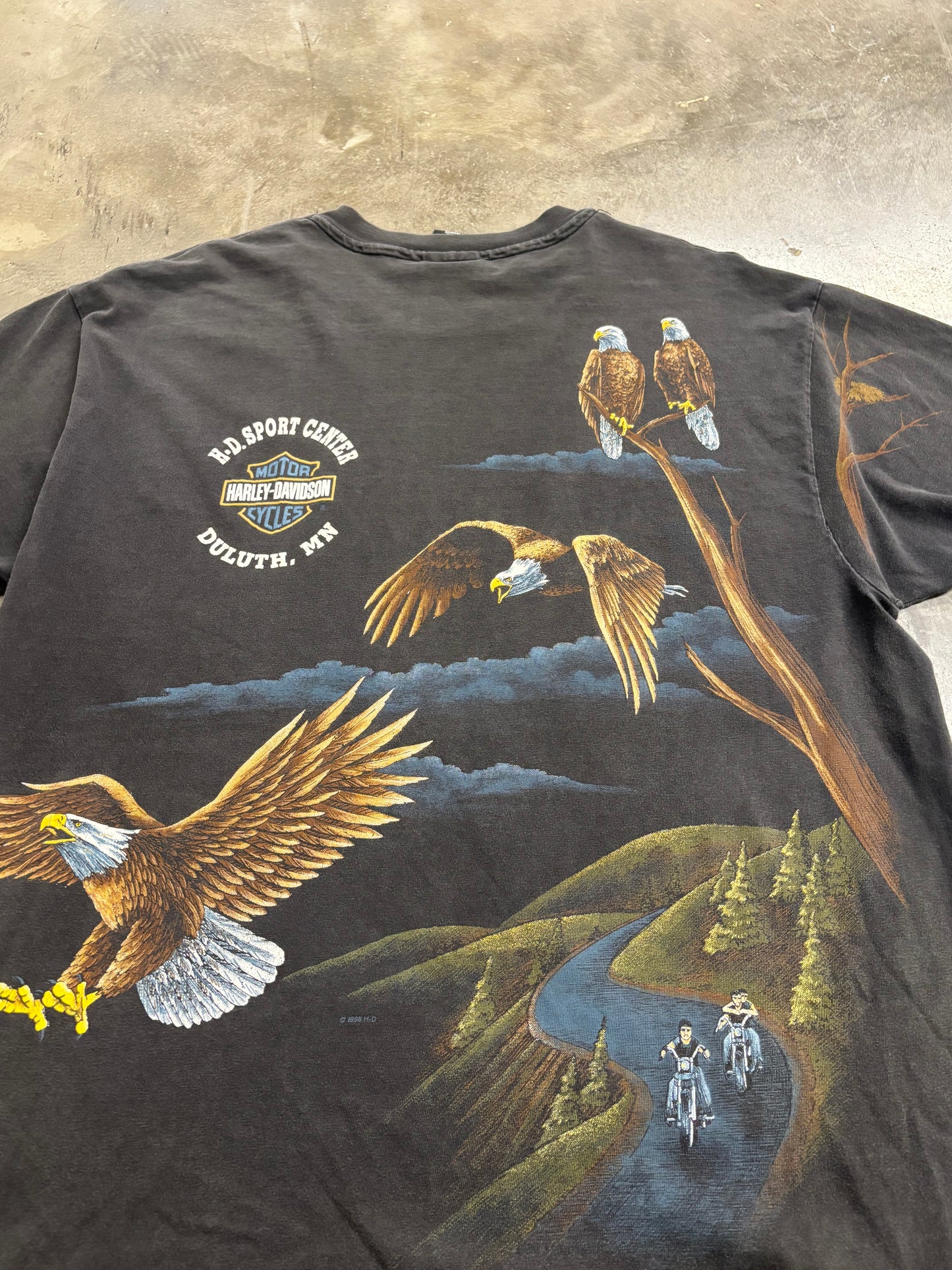 Vintage Harley Davidson Soaring Eagle AOP shirt size xl