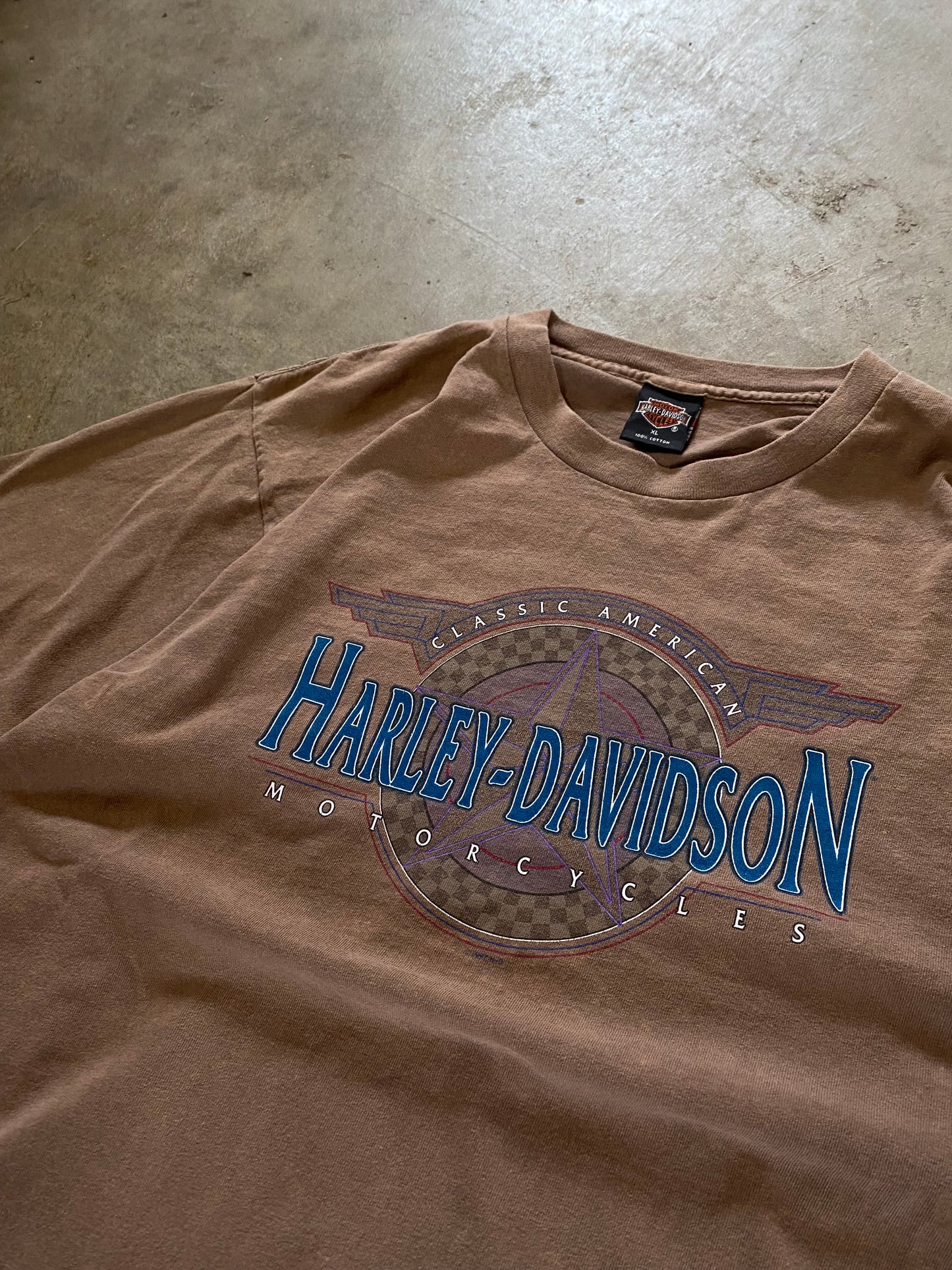 Vintage Harley Davidson Earth Tone shirt Size XL