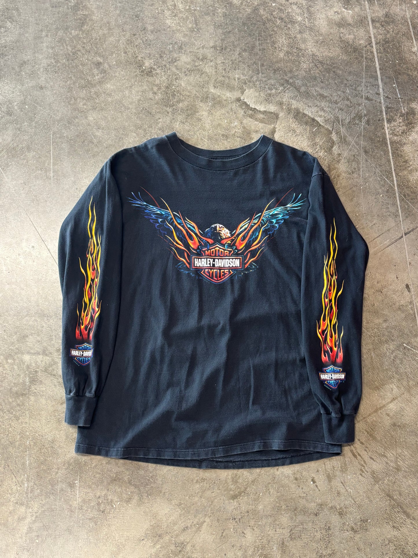 Vintage Harley Davidson Eagle long sleeve size large