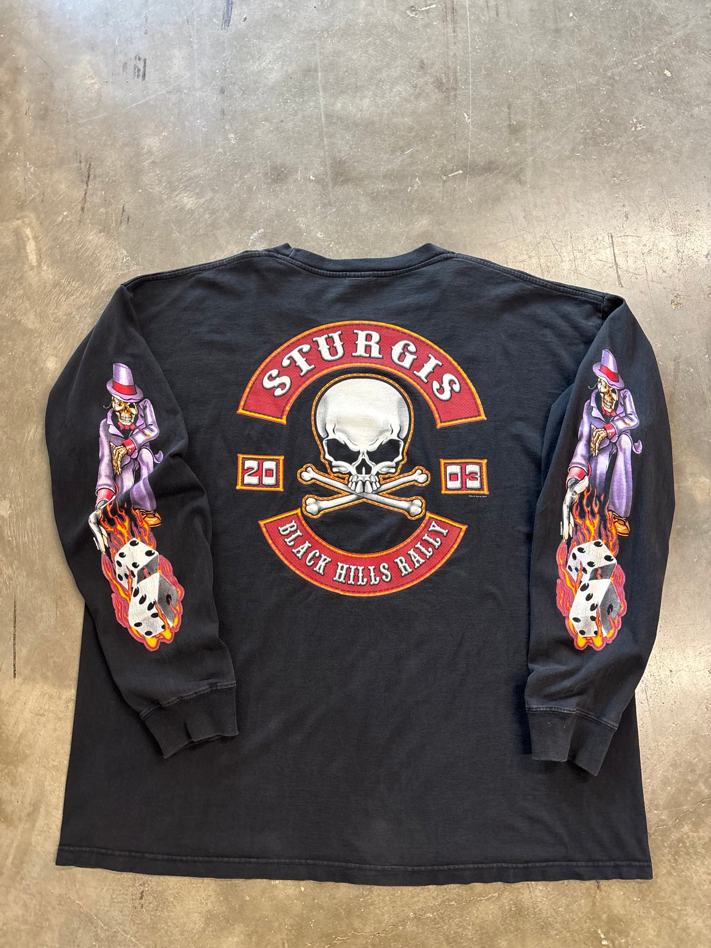 Vintage Skull Biker Sturgis long sleeve size XXL shirt