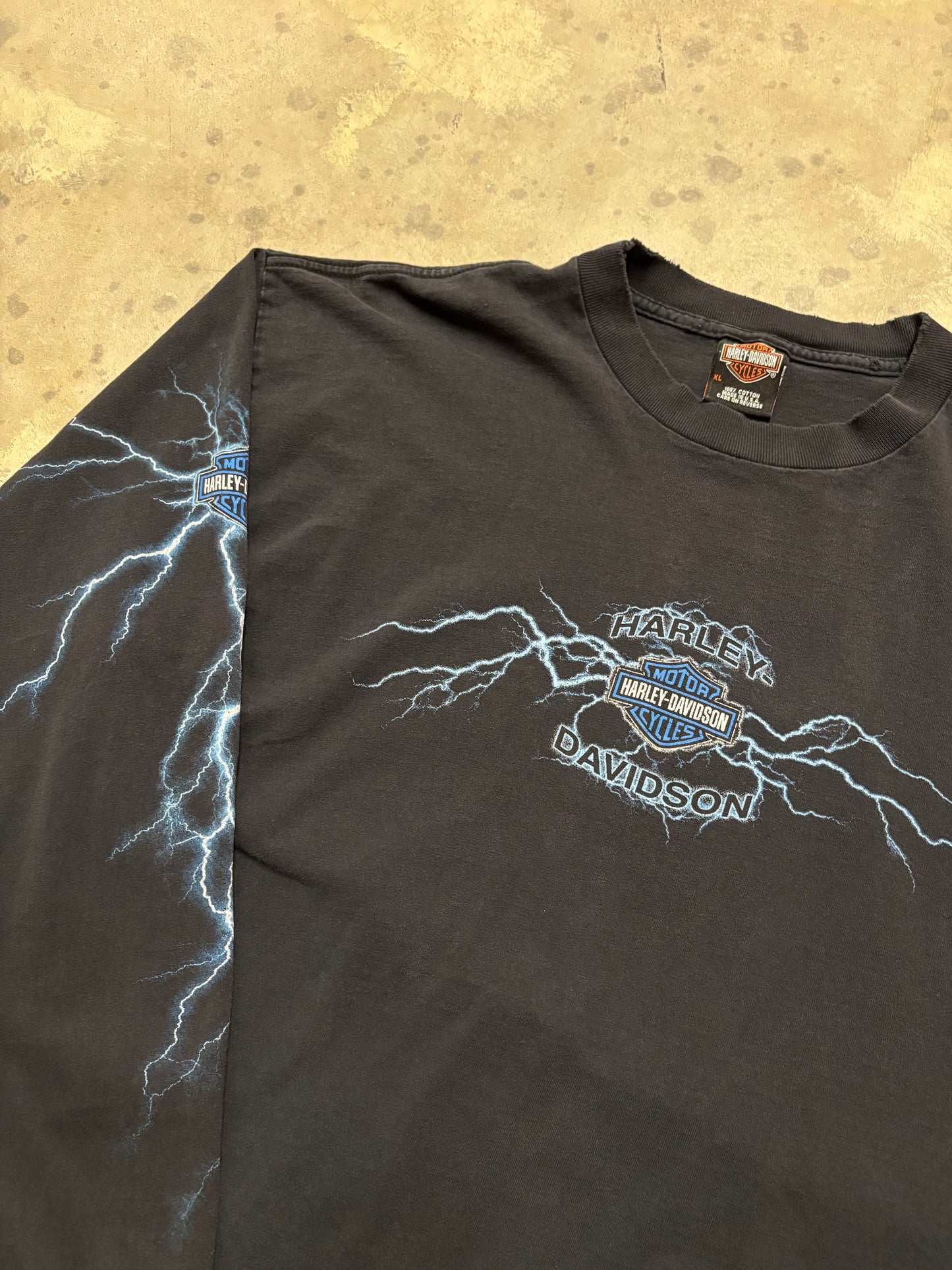Vintage Harley Davidson Lightning long sleeve size extra large