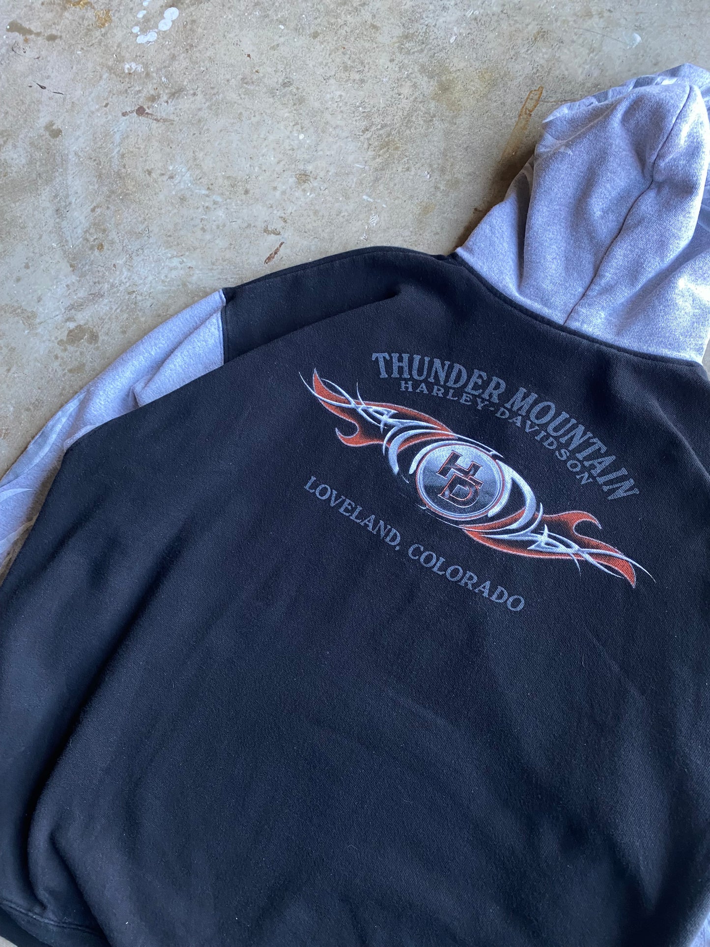 Vintage Harley Davidson Flaming Hoodie size XXL