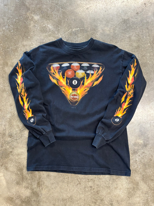 Vintage Harley Davidson Pool ball long sleeve size medium