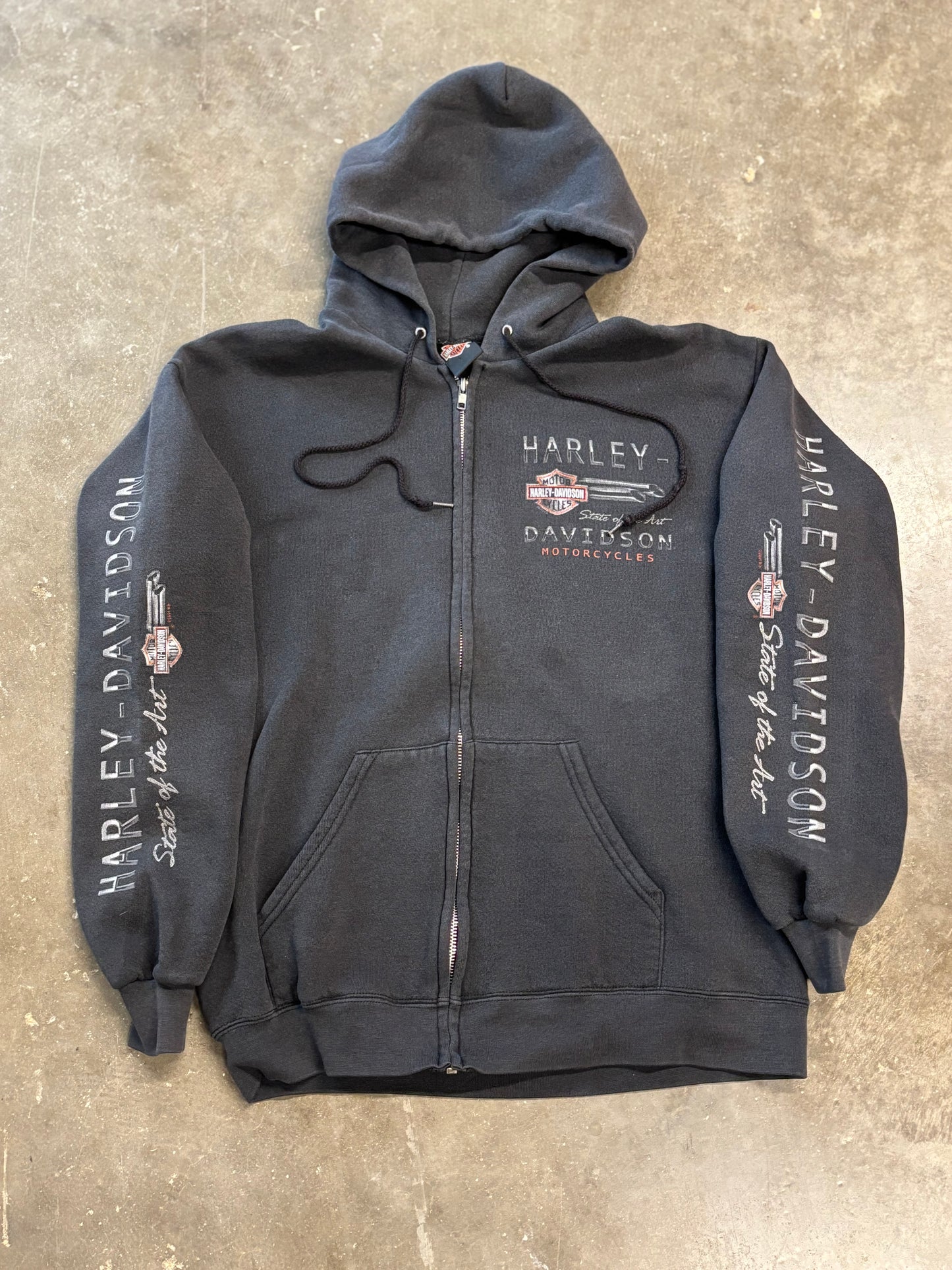 Vintage Harley Davidson zip up hoodie size medium