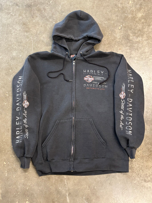 Vintage Harley Davidson zip up hoodie size medium