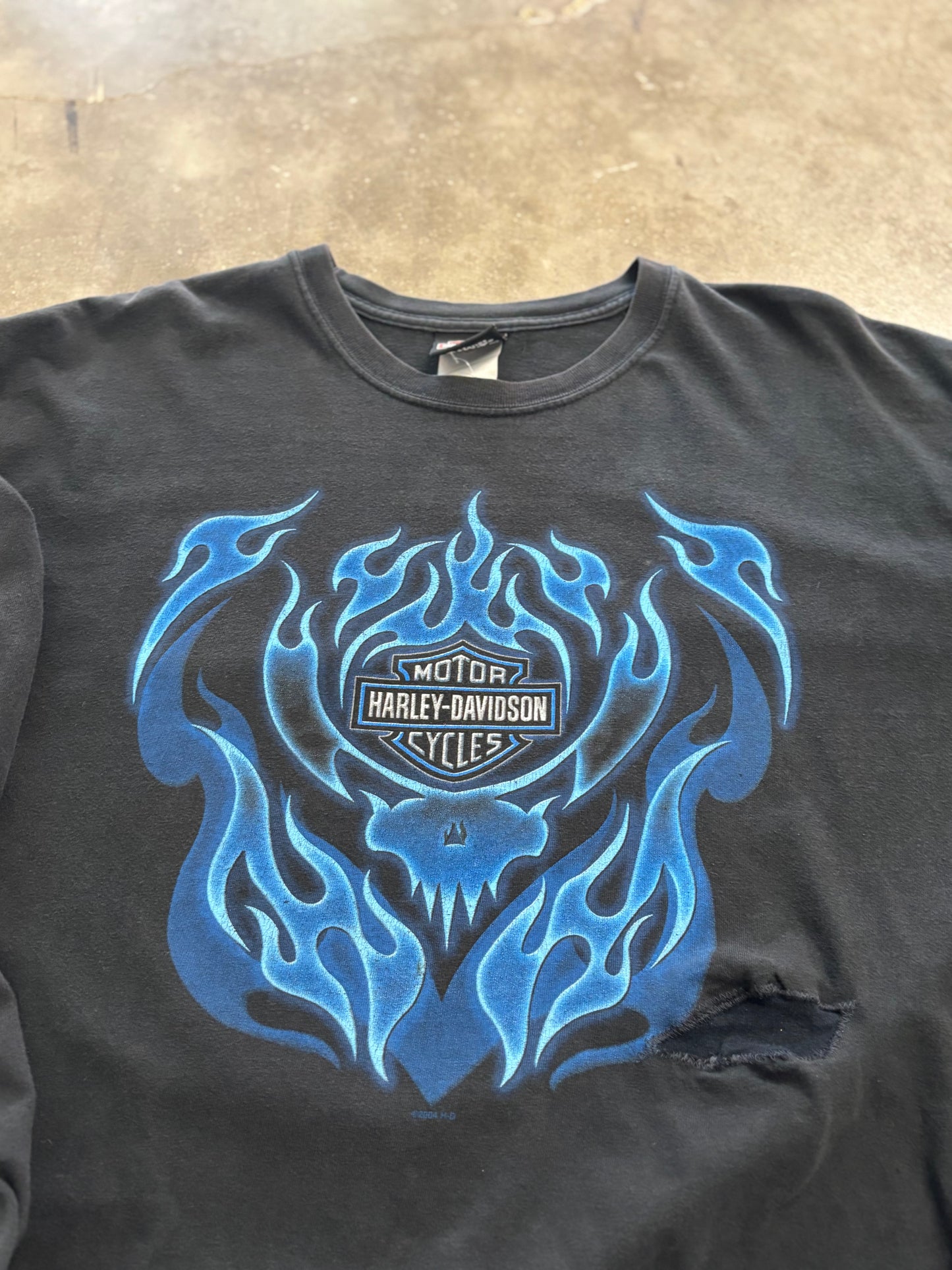 Vintage Harley Davidson Skull Pile long sleeve size xl