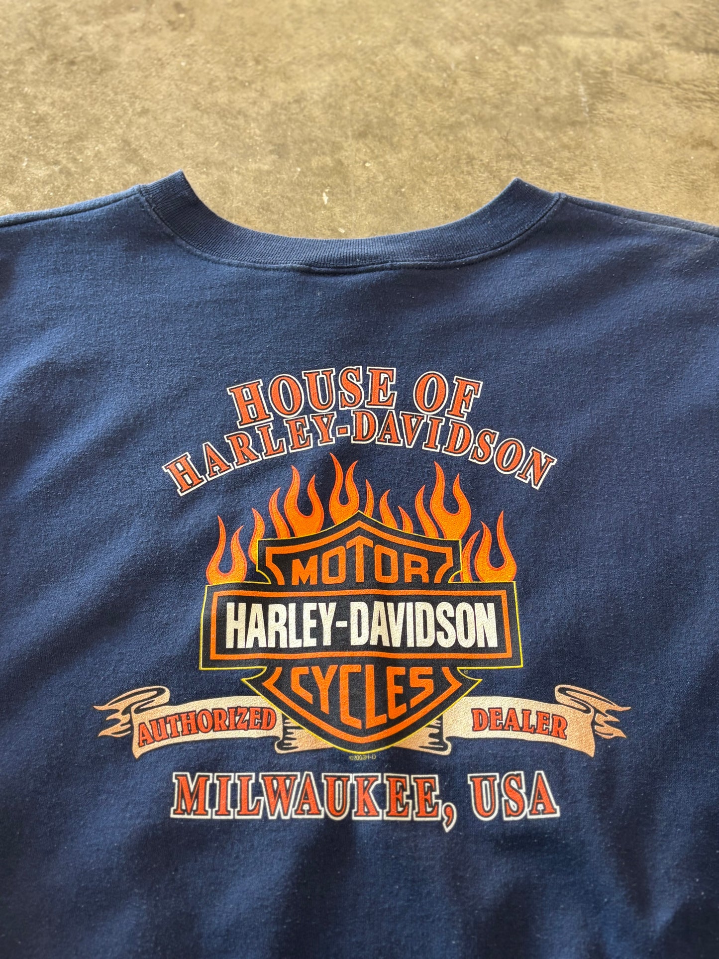 Vintage Harley Flame sleeve sweatshirt size xxxl