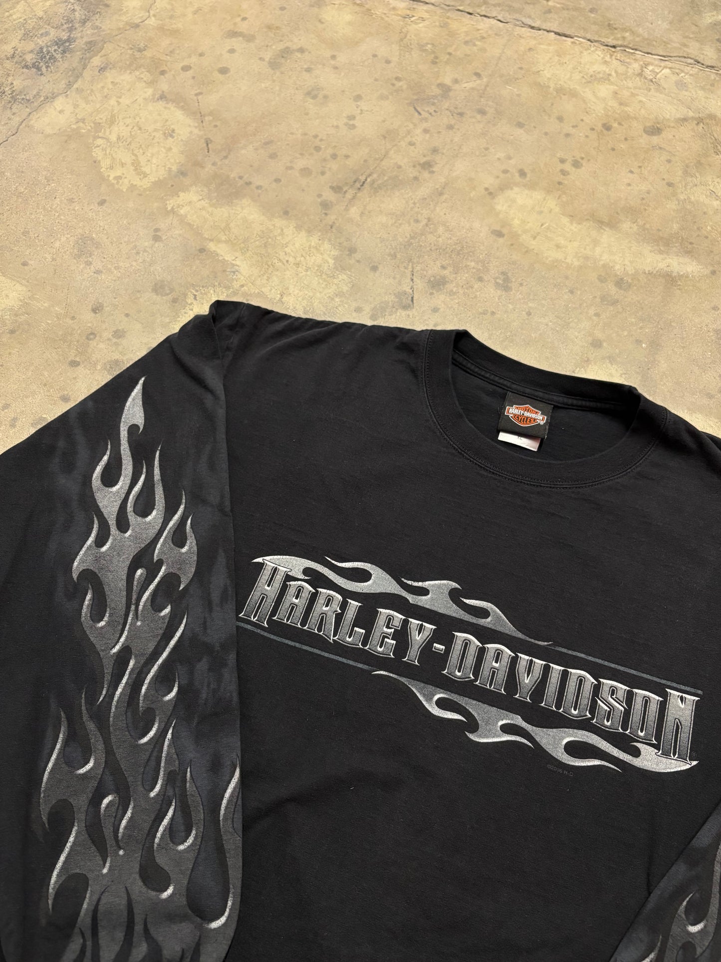 Vintage Harley Davidson steel flame long sleeve shirt size XL