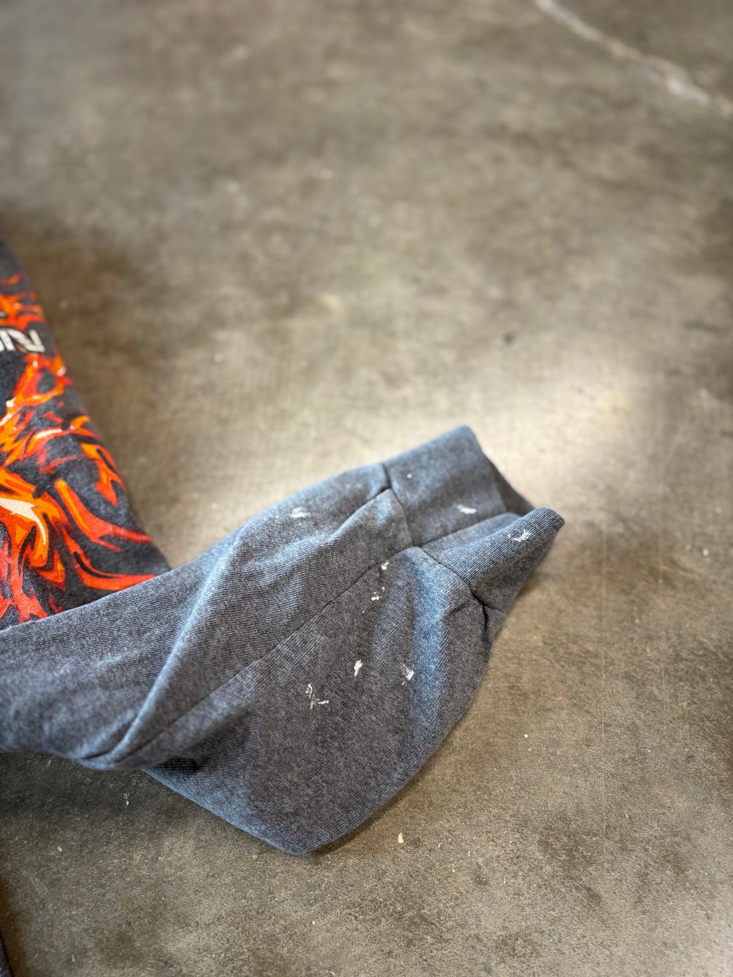 Vintage Harley Davidson Grey flame long sleeve size xl