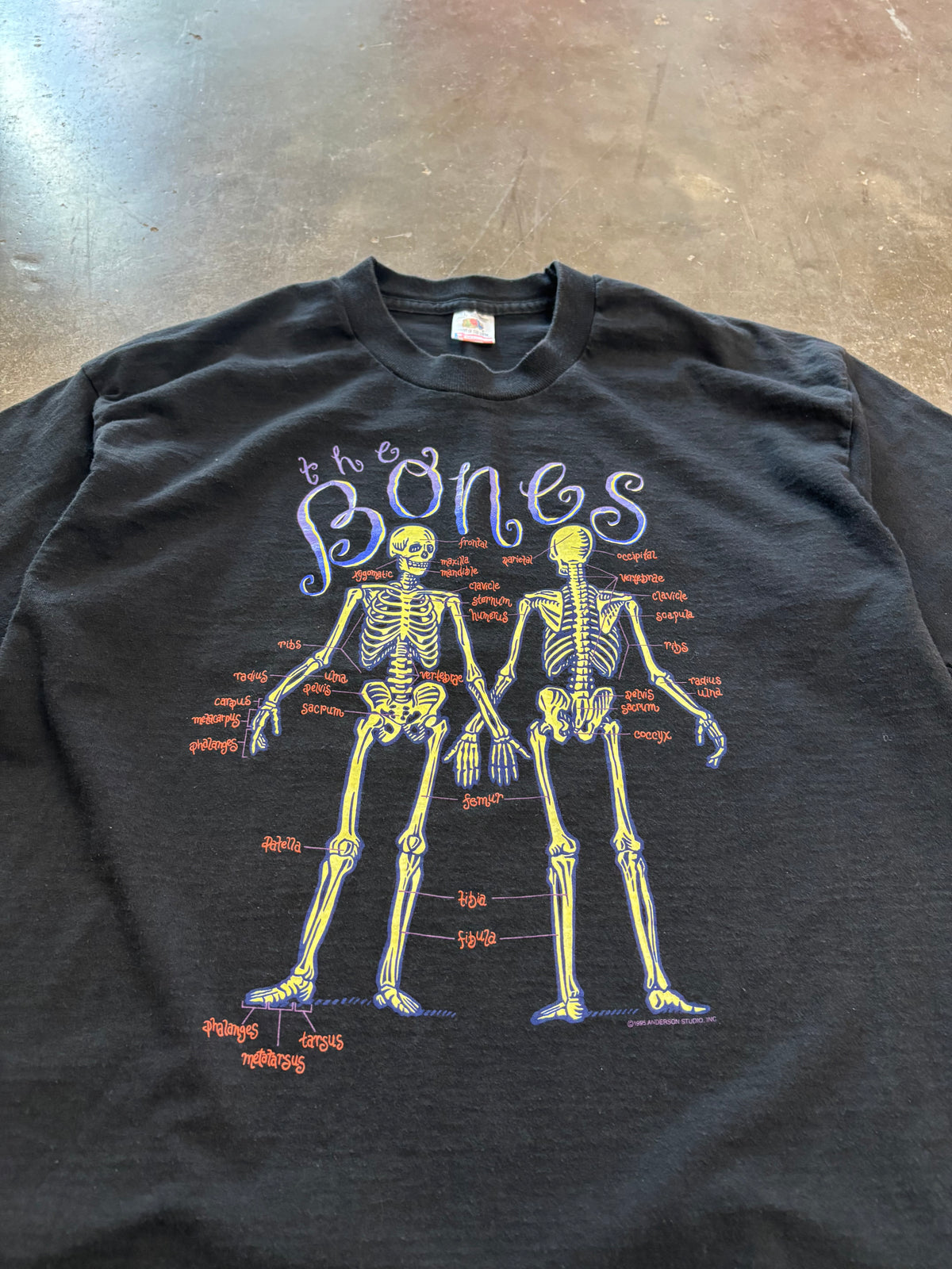 Vintage skeleton print shirt size extra large