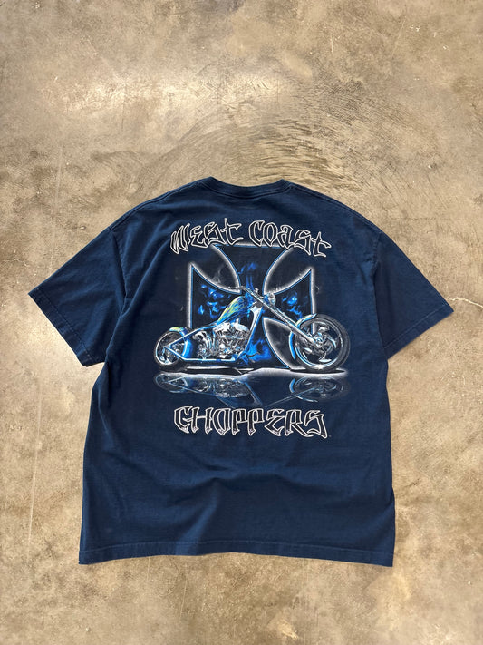 Vintage West Coast choppers navy shirt size xxl