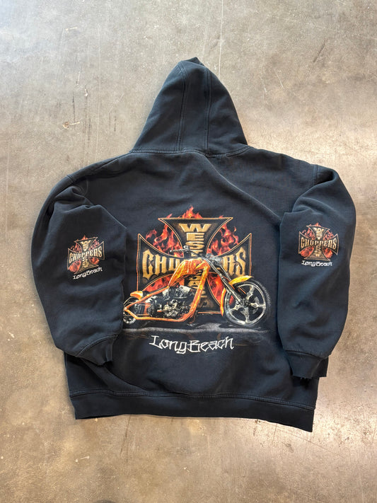 Vintage WCC flame ball hoodie size xl