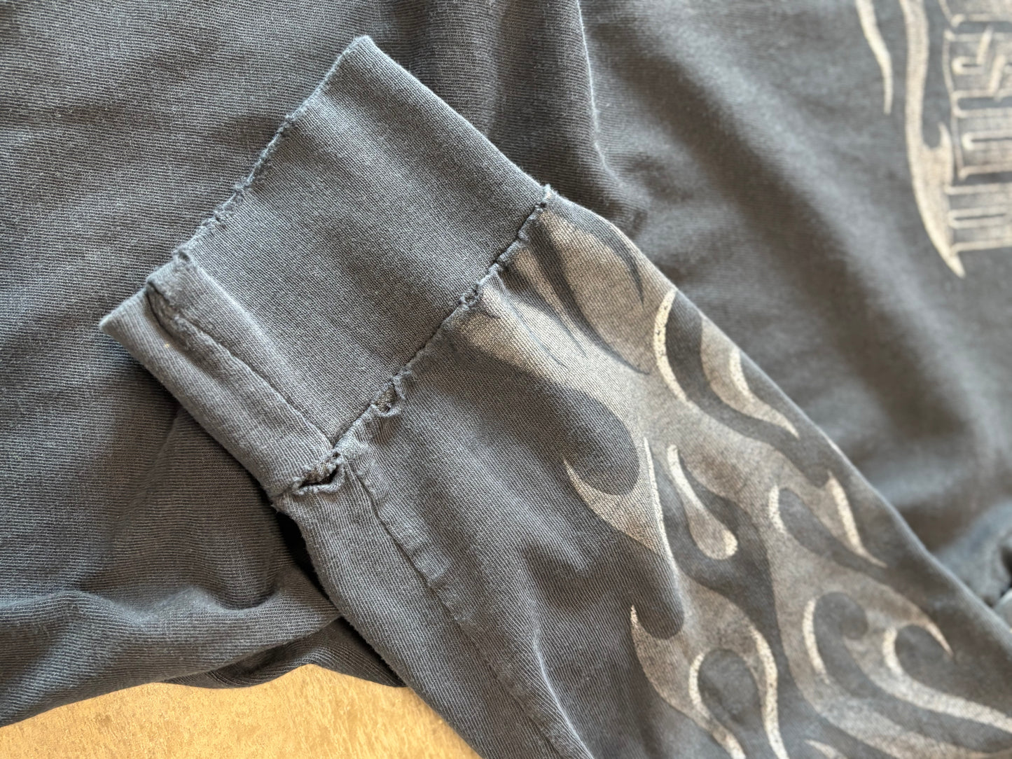 Vintage Harley Davidson chrome flame long sleeve size large