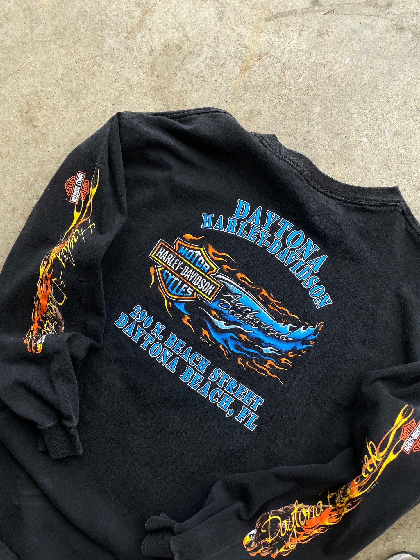 Vintage Harley Davidson Bike week long sleeve size 2XL shirt