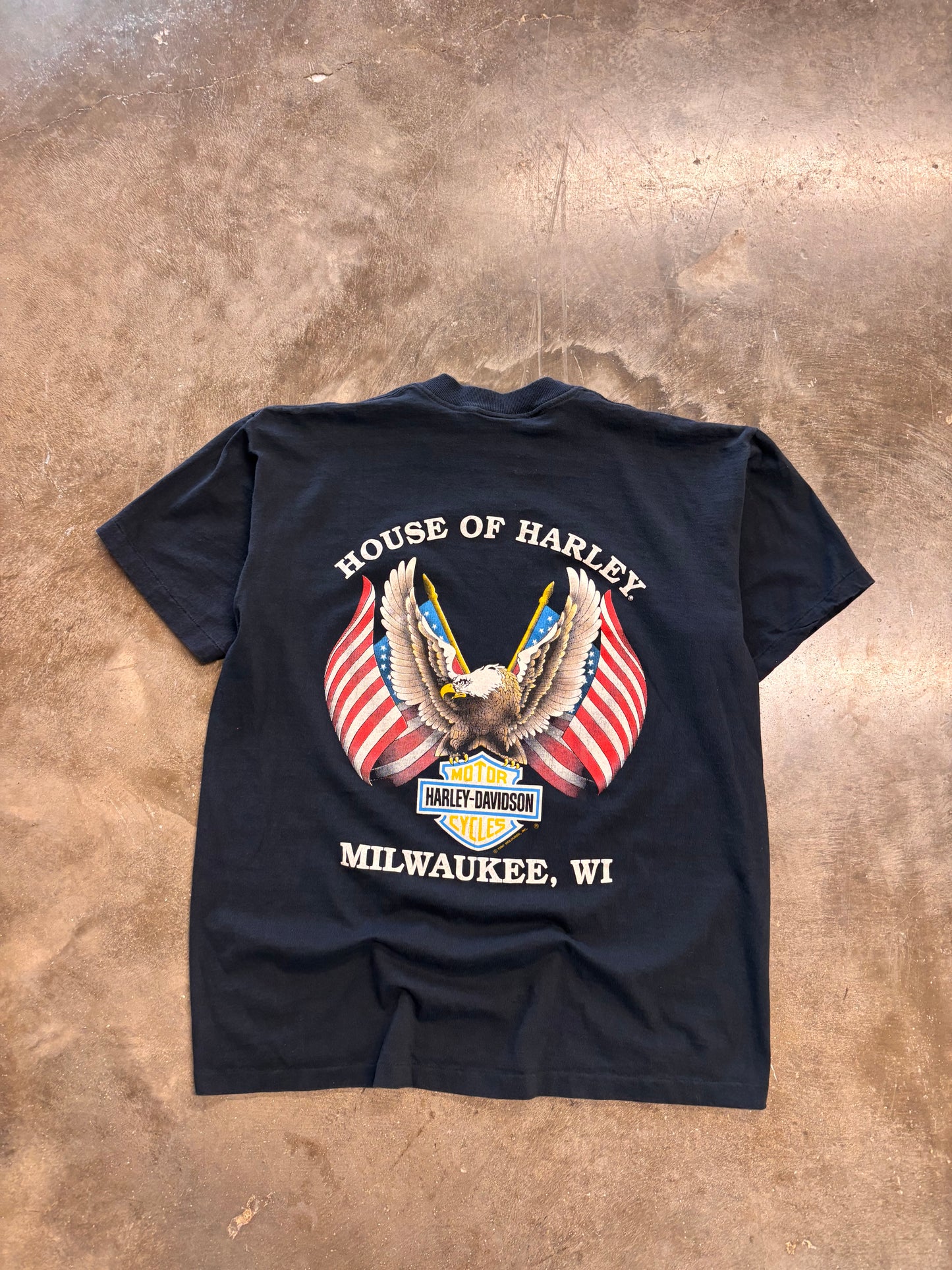 Vintage Harley Davidson Flaming Eagle shirt size xl
