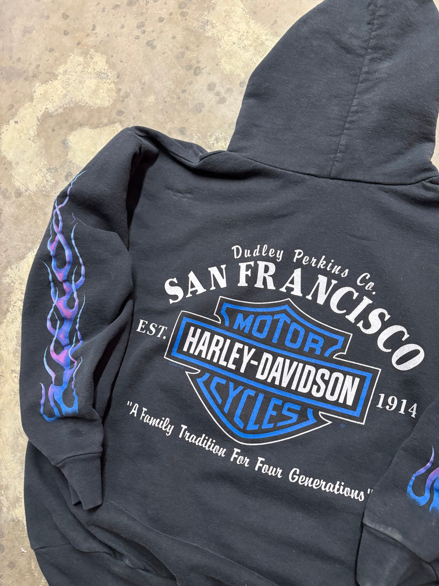 Vintage Harley Davidson Feel the Heat hoodie size large