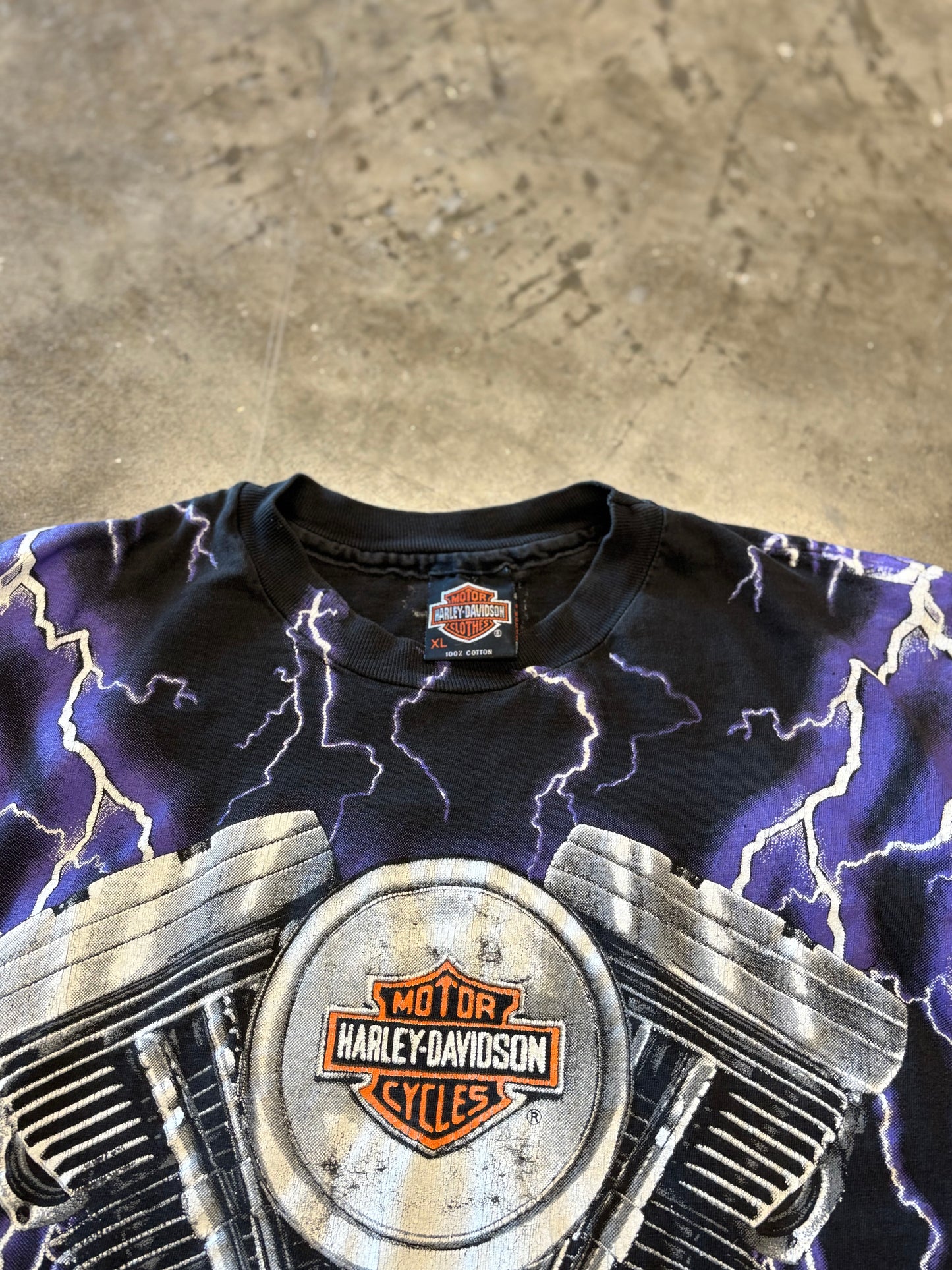 Vintage Harley Purple Lightning shirt size XL