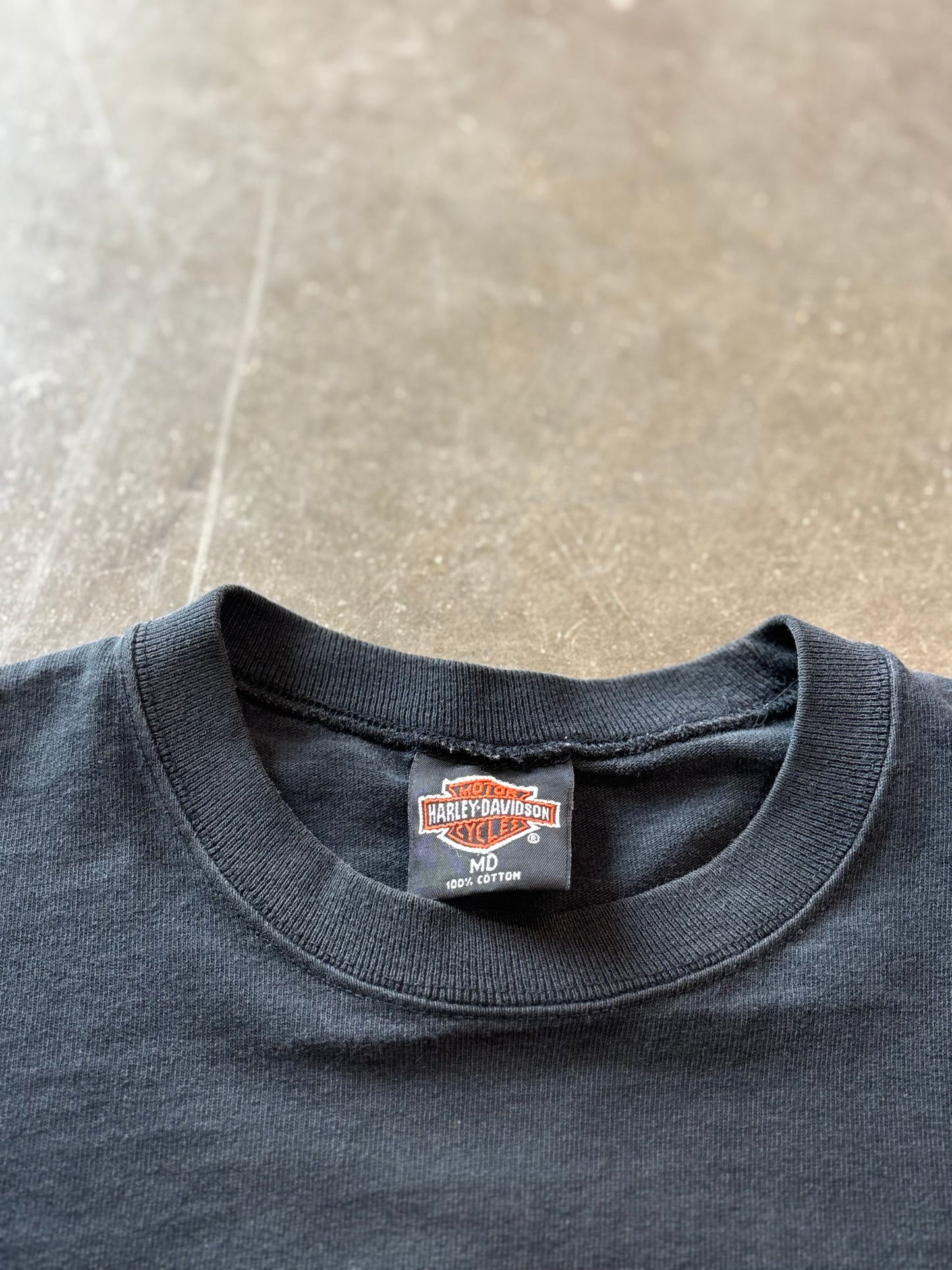 Vintage Harley Davidson blue flame long sleeve size medium