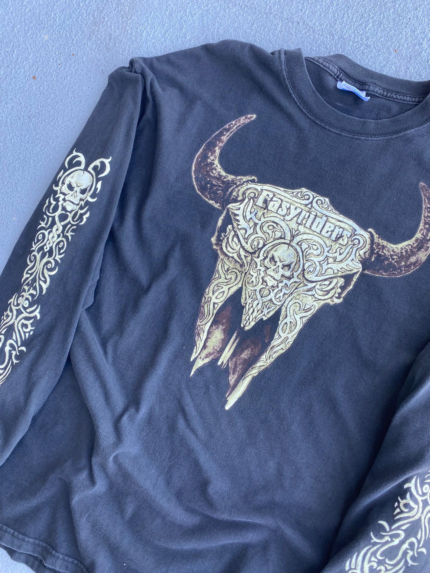 Vintage EasyRiders Skull long sleeve shirt size extra large